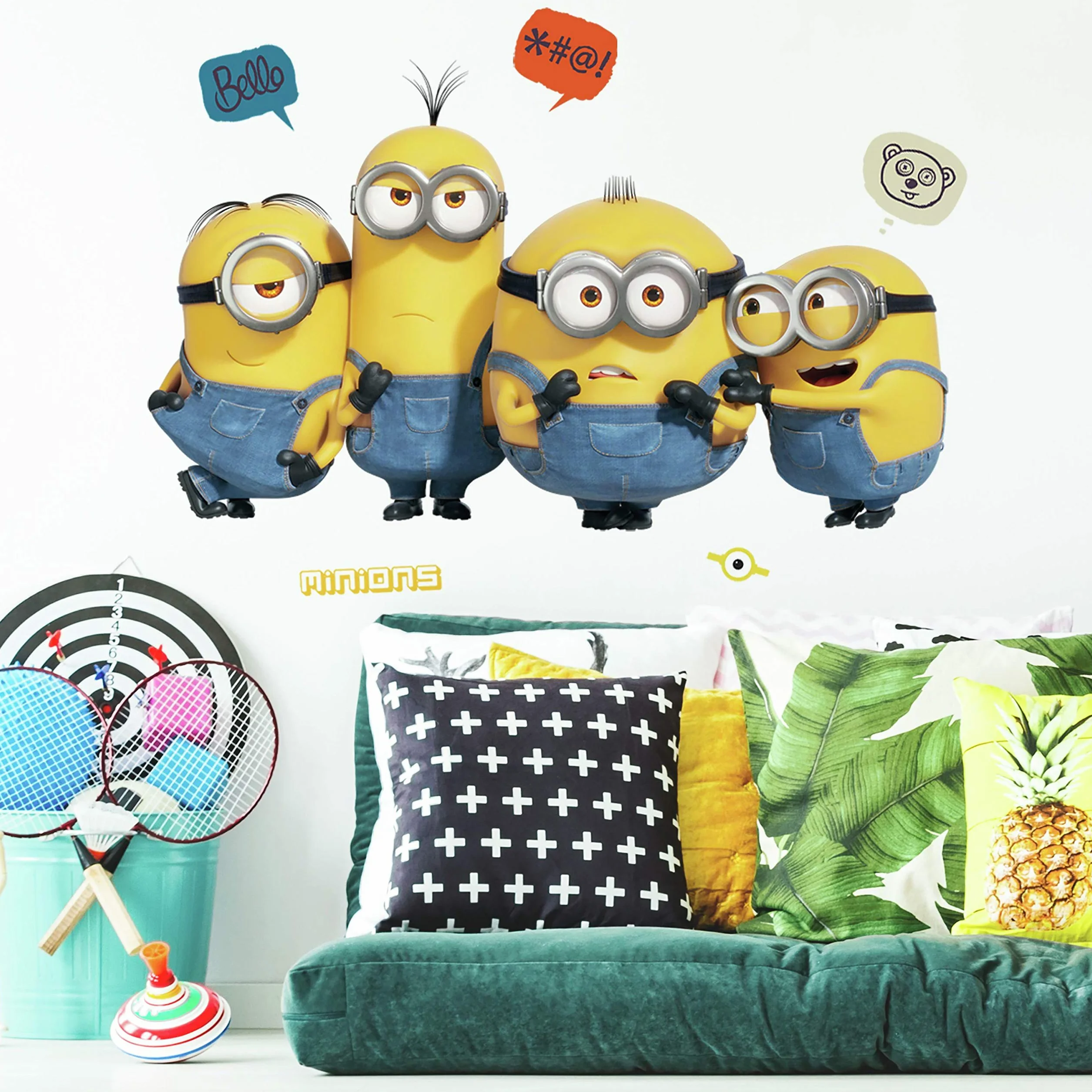 RoomMates, RMK4340GM - Calcomanías gigantes para pared, diseño de Minions: The Rise of Gru