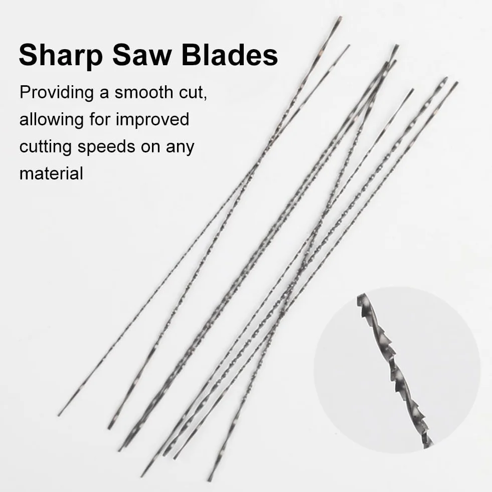 Hojas de Sierra de Marquetería con Dentado en Espiral, Hojas de Sierra de Desplazamiento con Dientes En Espiral, Hojas de Sierra con Dientes en Espiral,Diente de Sierra de la Hoja,para Madera,Plástico