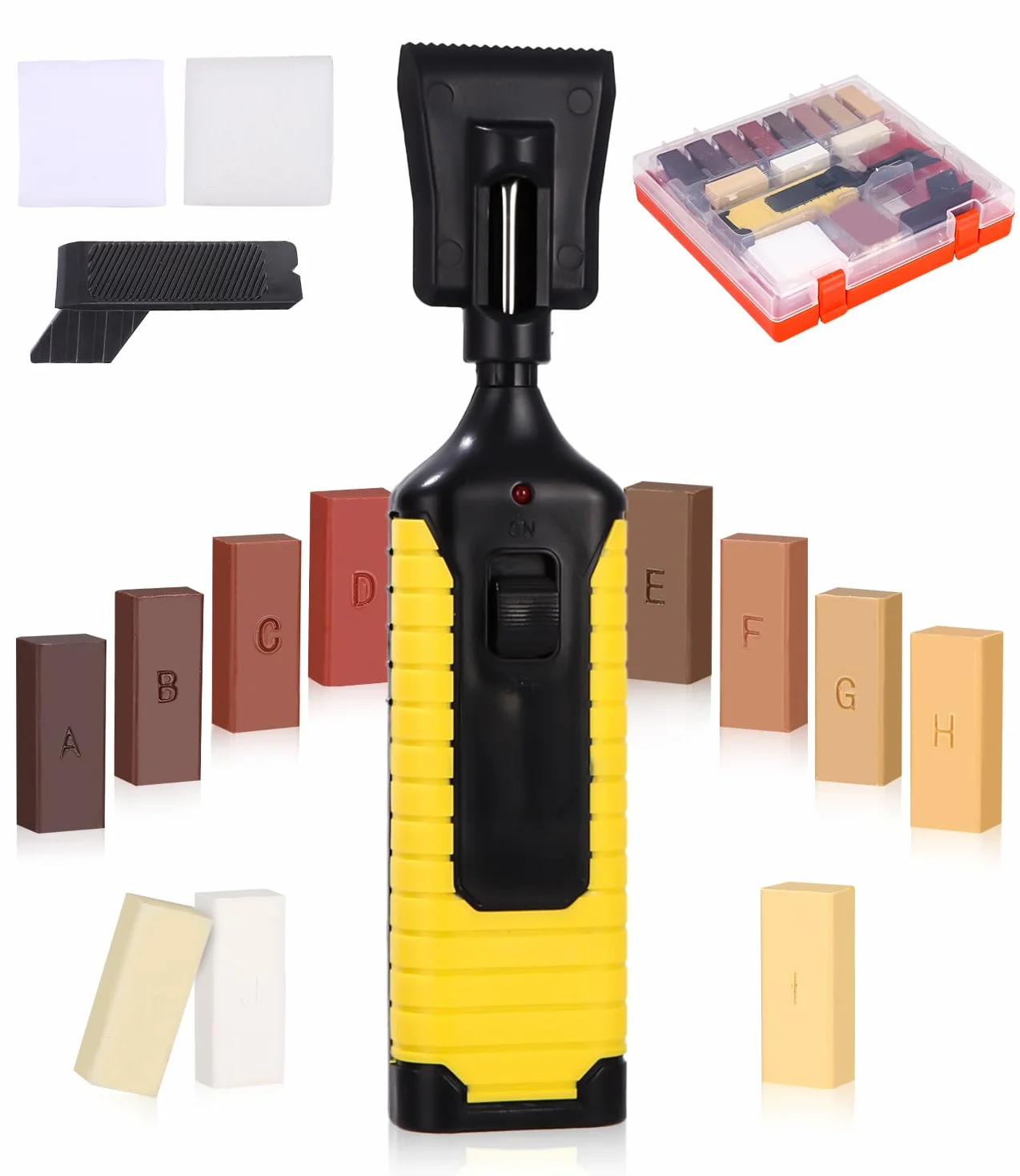 Kit de reacabado de suelos de madera laminada,11 colores de cera dura rellena de madera,Reparación fácil de azulejos, laminado,parquet ysuelos de,fundida para la reparación de grietas.
