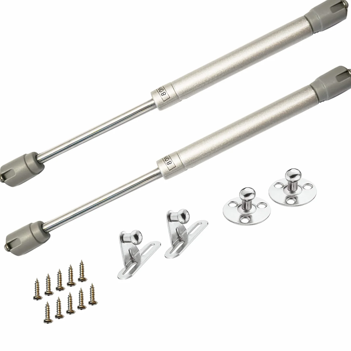 Pistones a Gas 80N 8kg Amortiguador de Gas para Puertas Elevables 2 Piezas con Tornillos