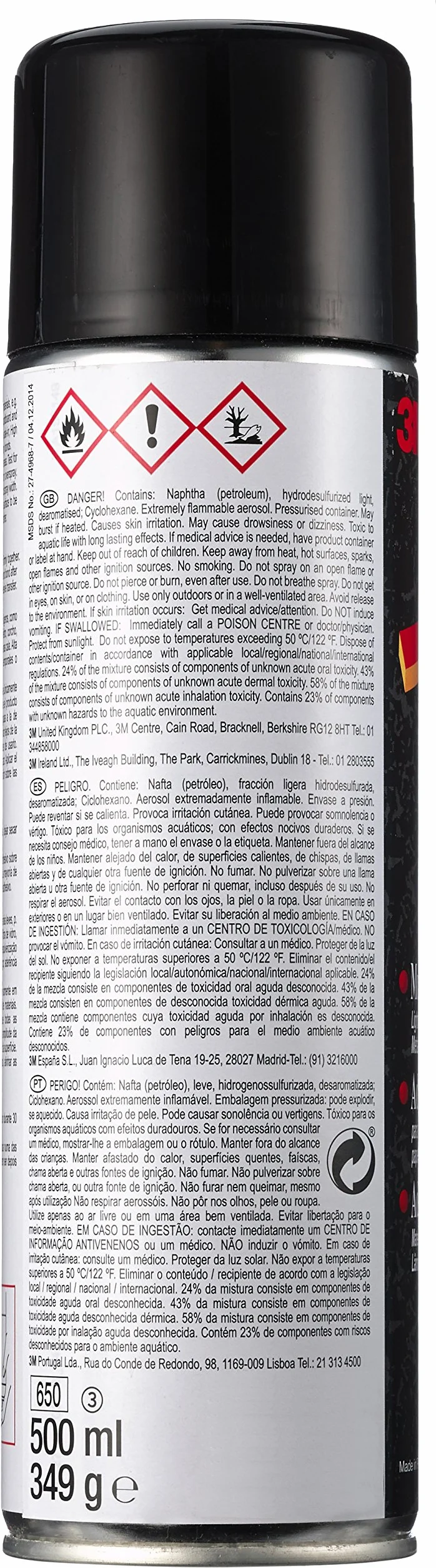 3M Super Spray Adhesivo Multiusos, 500 ml, 1 unidad