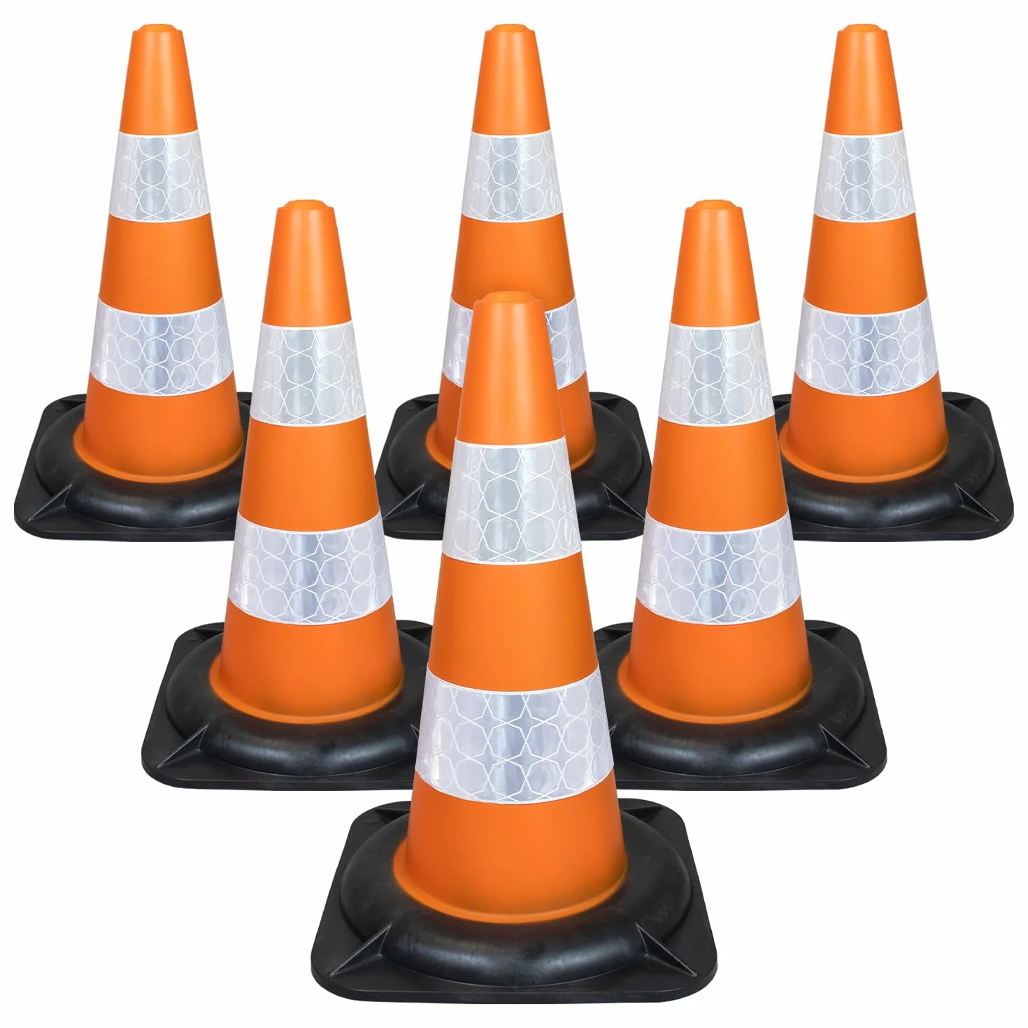 Conos de señalización Street Solutions 45 cm PVC reciclado Juego de 6