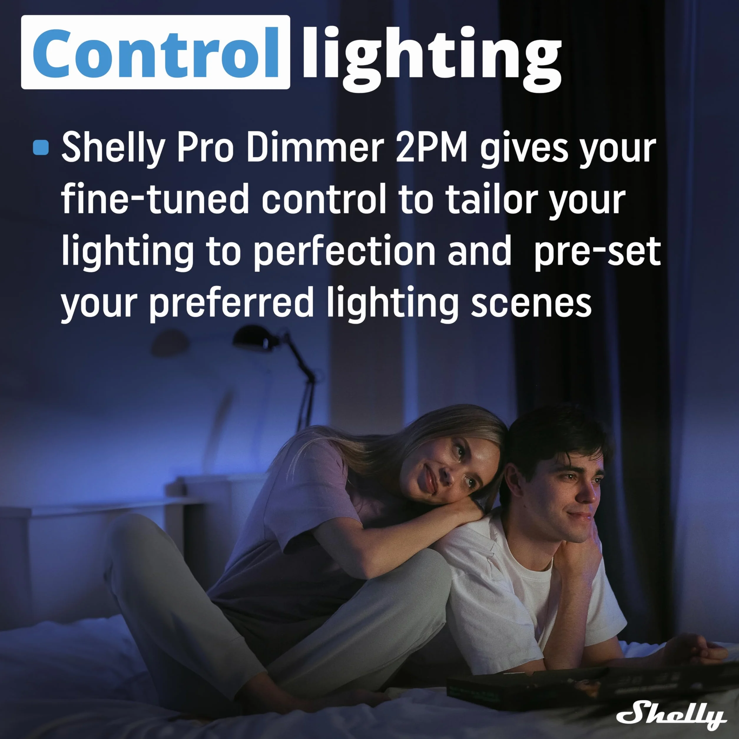 Shelly Pro Dimmer 2PM – Regulador de Luz Wi-Fi y LAN con Medidor de Consumo, 2 Canales (x 200W), Montaje en Riel DIN, Compatible con Bombillas Halógenas y LED, Alexa y Google Home, App iOS y Android