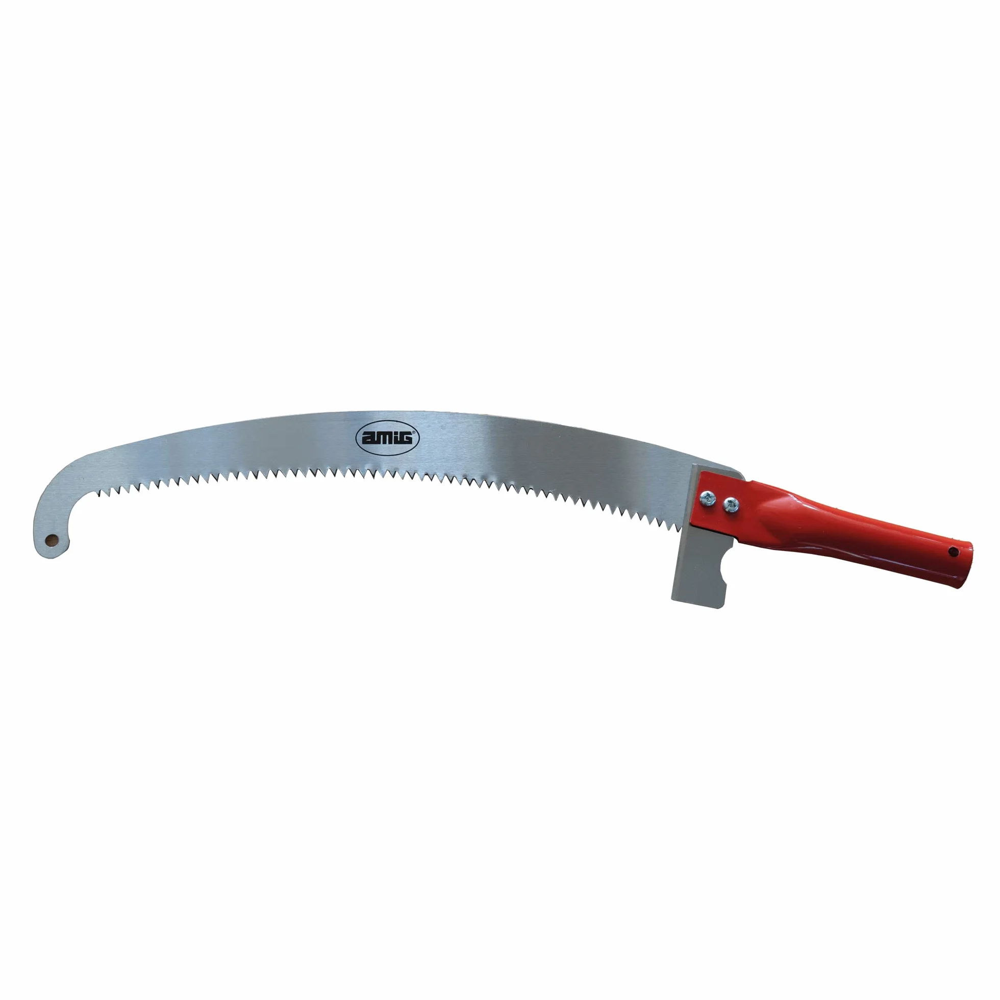 Amig Serrucho de Poda en Altura 410 mm Acero Mango Tubular para Pértigas Ø25 mm Sierra de Mano Cortar Ramas Troncos Altos