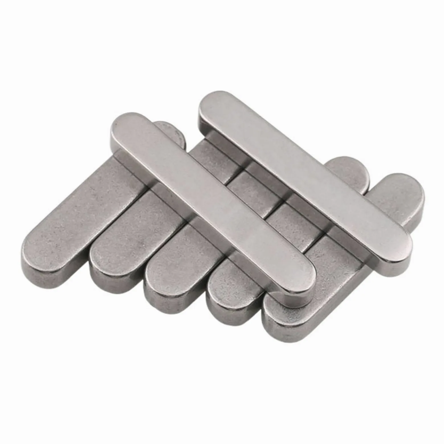chavetas de accionamiento Paralelo, Eje de transmisión con chaveta de Pluma de Extremo Redondo Chaveta paralela Acero Inoxidable A2 M4(4x4x20mm,10Pcs)
