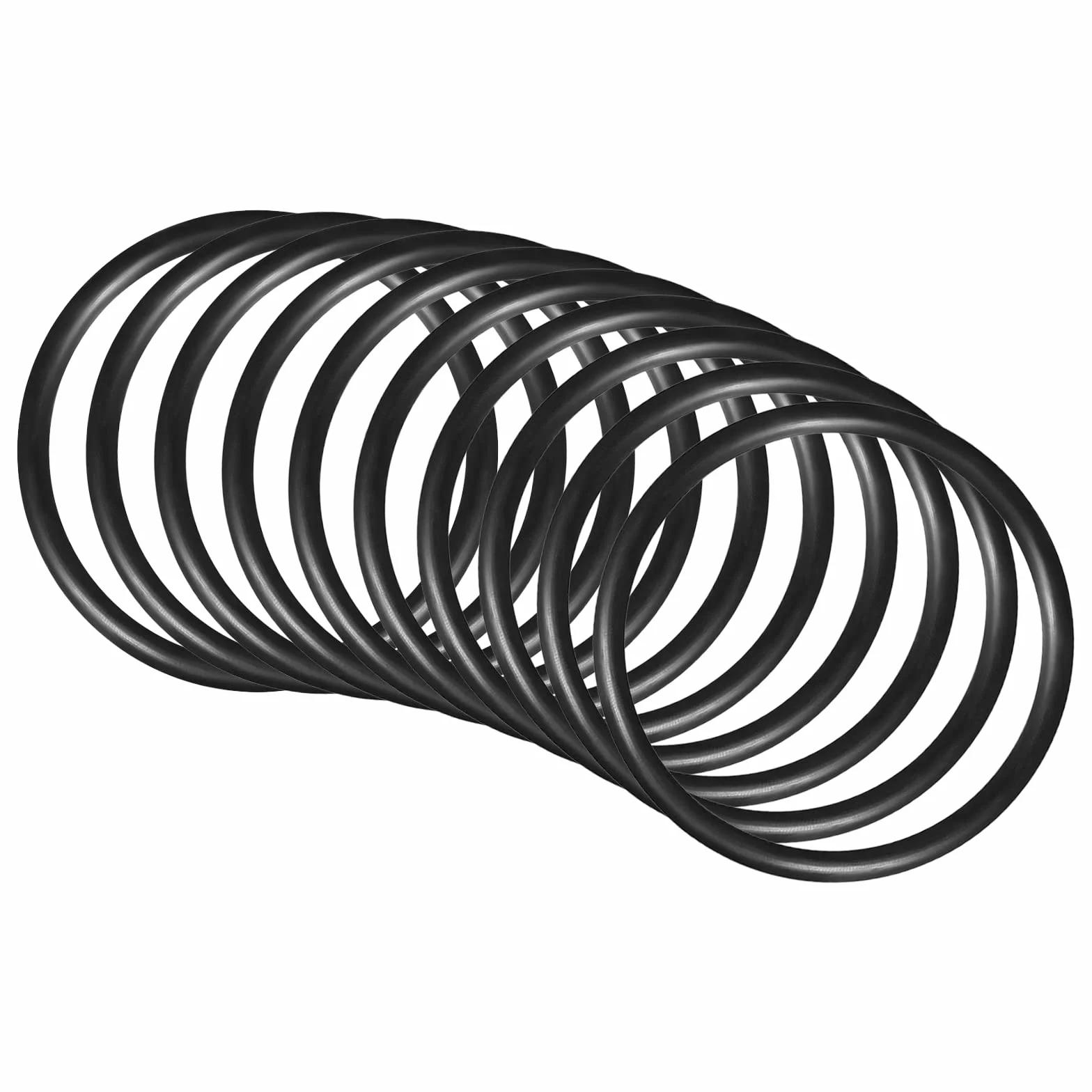 QUARKZMAN 70mm x 60mm x 5mm Nitrilo Goma Juntas Tóricas x 10uds Redondo Junta Arandela para Grifo Plomería Reparación Sellado Conexión [Negro]