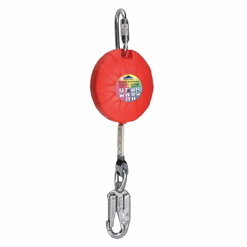 Portwest FP40ORR Dispositivo Anticaídas Retráctil De Cincha, Naranja