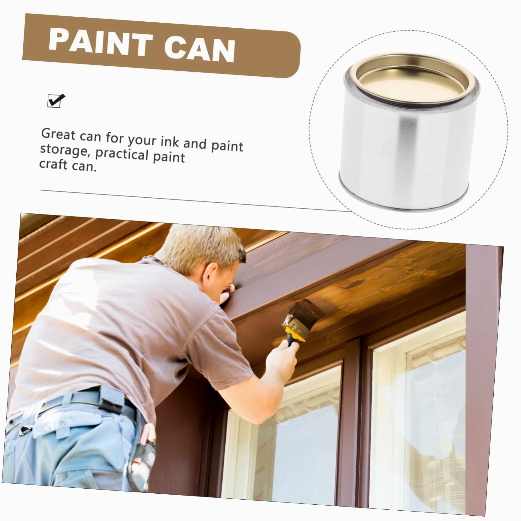 LOLIPPYY Lata De Pintura Metálica Redonda Para Mezclar, 0,3l, 8 Unidades, Color Tapa Aleatorio, Material Hierro, Almacenamiento De Tinta y Pintura, Uso Hogar y Fábrica, Manualidades