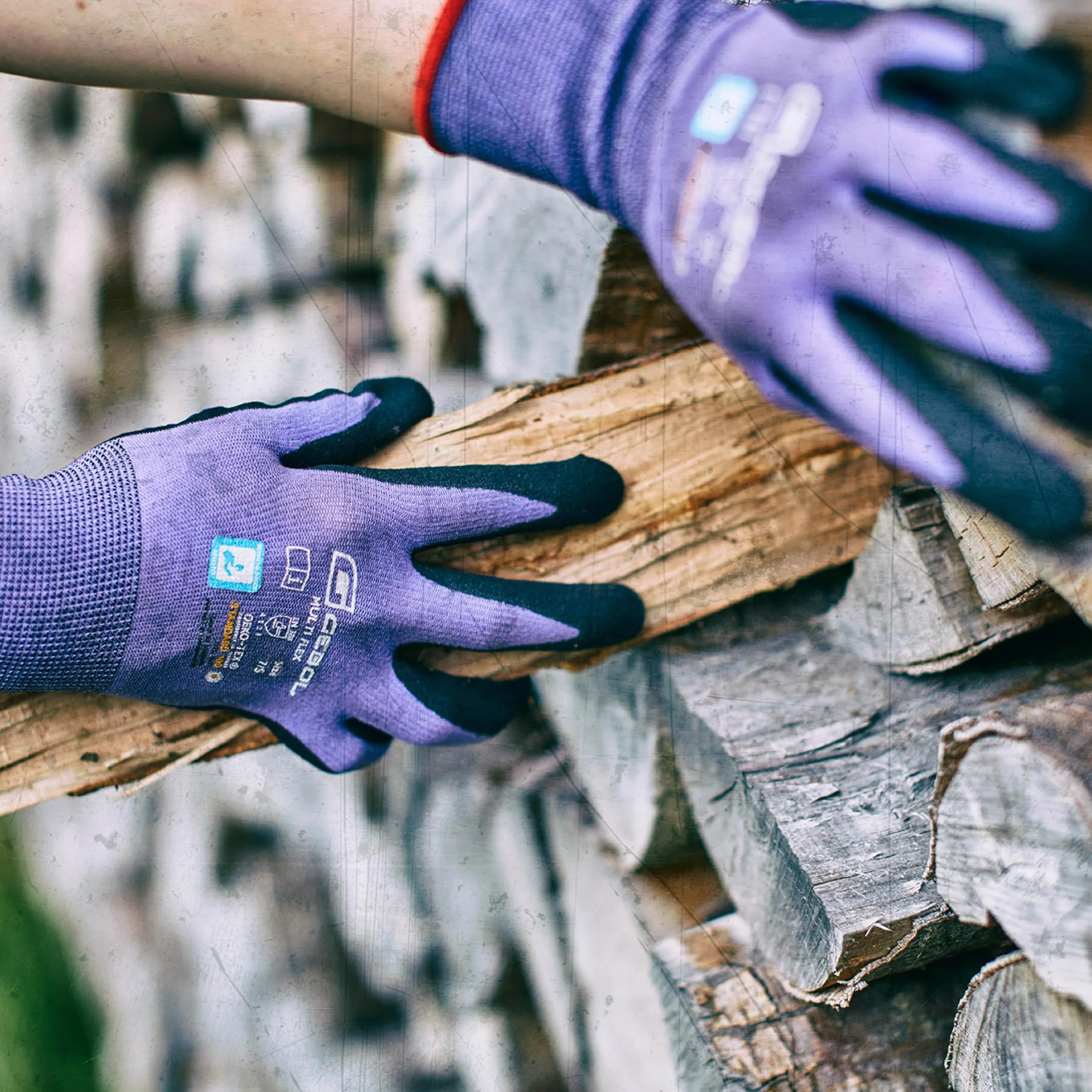 Gebol Multi Flex Lady Guantes de trabajo nitrilo puntos jardinería agarre mujer Talla XS Gr 6