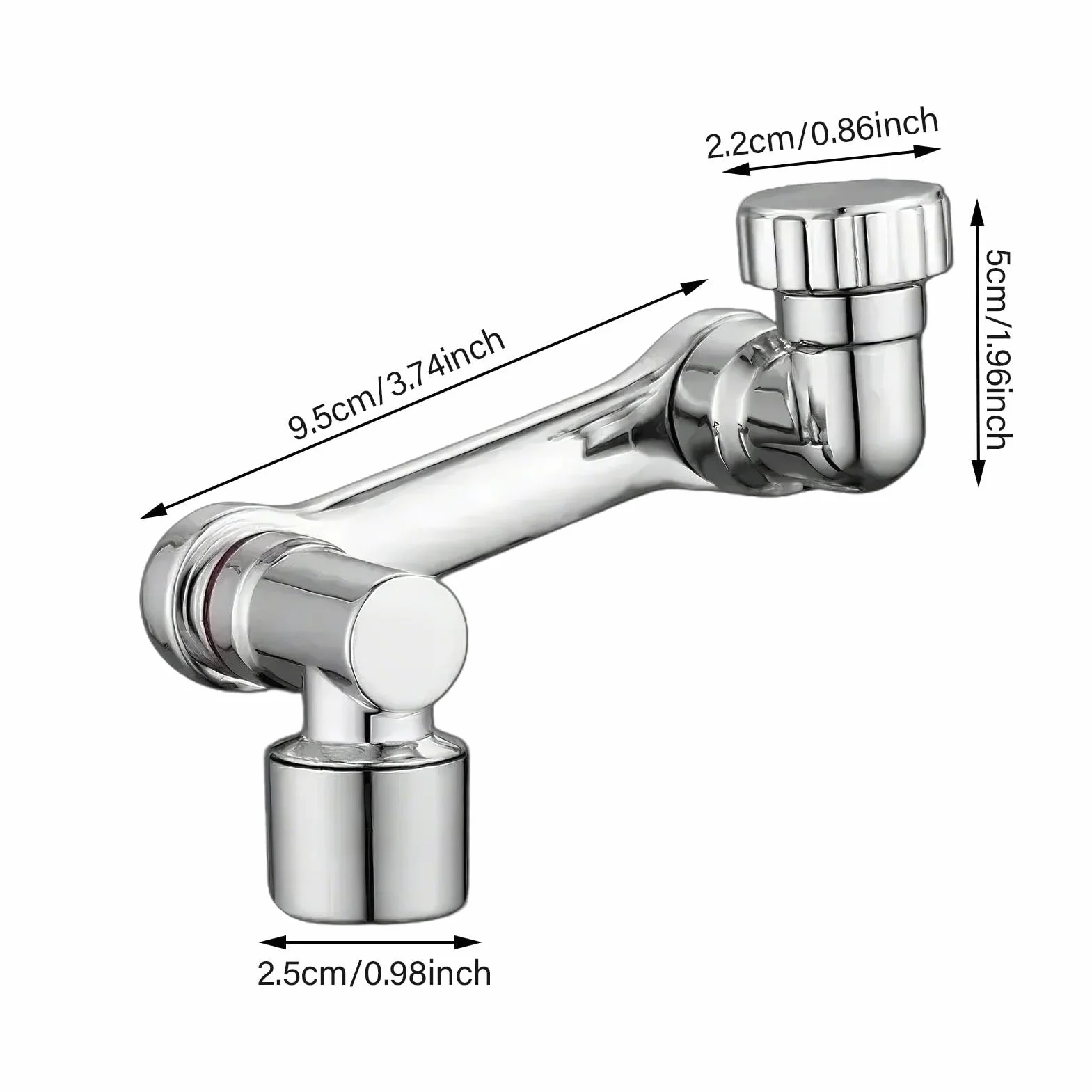 Extensor de grifo de baño, extensor de grifo de 1080 grados, extensor de brazo robótico giratorio, accesorio de grifo a prueba de óxido, extensor de grifo multifuncional, extensor de grifo de