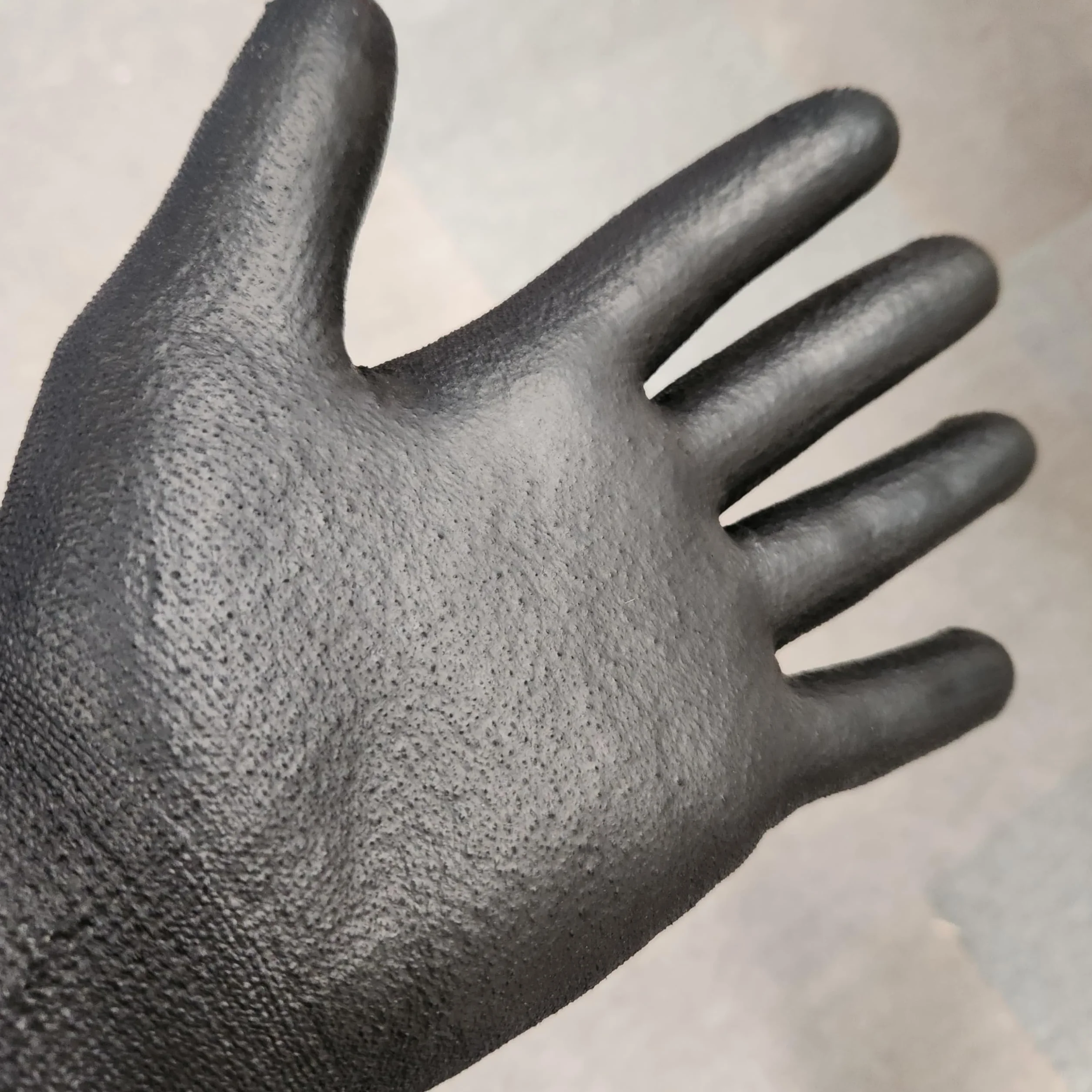 Guantes de trabajo Anti-corte EN388 BLACK Tactil TOUCH v.2 Revestimiento Nitrilo Antideslizante Protección laboral Profesionales BTT