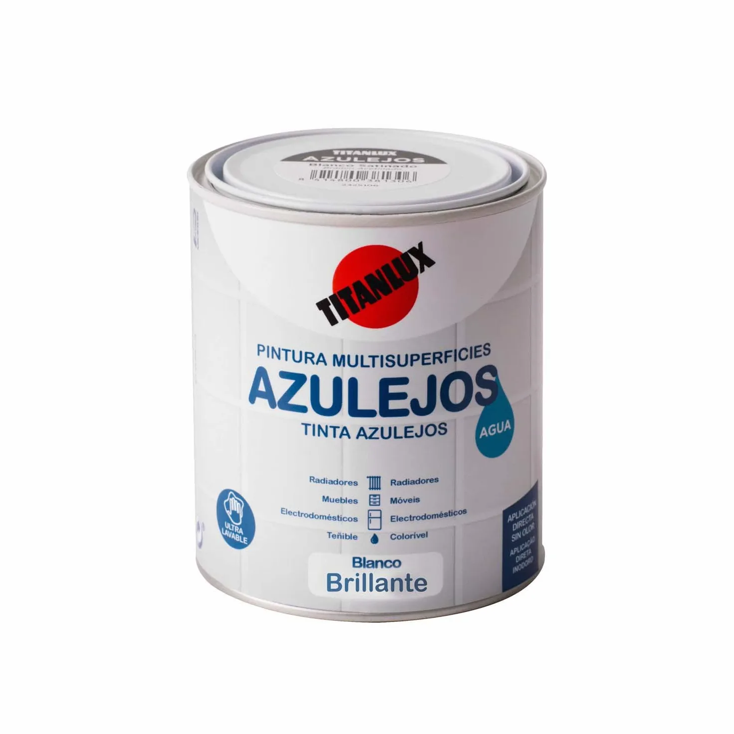 Titanlux Esmalte azulejos al agua Brillante Blanco 750 ml