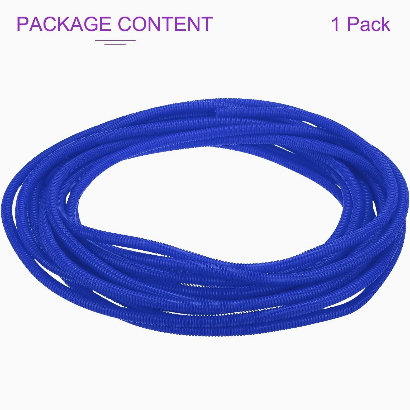 DMiotech 50ft Tubo De Cable Dividido 3/8 Pulgada, Protectores De Cable De Conduit Flexible para Mascotas para Oficina Hogar Jardín, Azul