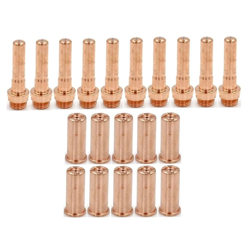 Juego de puntas y electrodos de boquilla de antorcha de plasma, paquete de 20 piezas de repuesto para soplete de corte de plasma Cebora CP-70, incluye modelos 1403 y 1395 para corte de metal