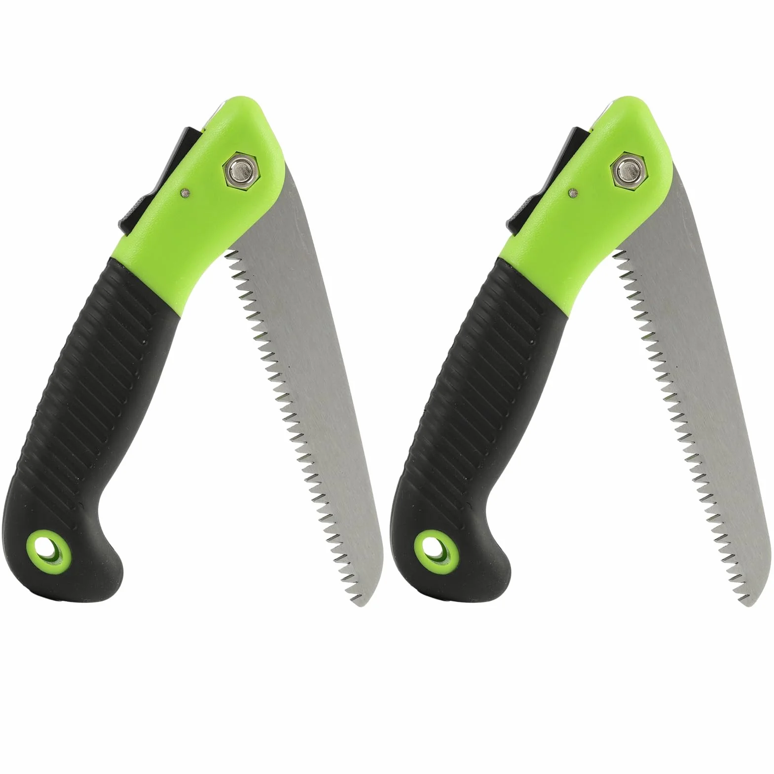 Sierra de Mano Plegable Poda Serrucho Curvo Mango Ergonómico Antideslizante 2PCS