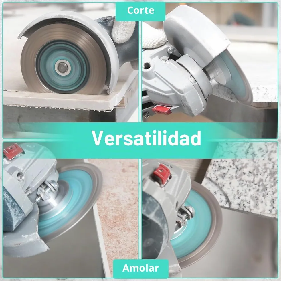 Discos Diamante 115MM para Porcelanico - Doble Cara Disco de Corte y Rectificado Diamante Ultrafino LEKOMESH para Cortar Esmerilar Cerámica Azulejos Mármol Granito,Rosca M14,X Malla