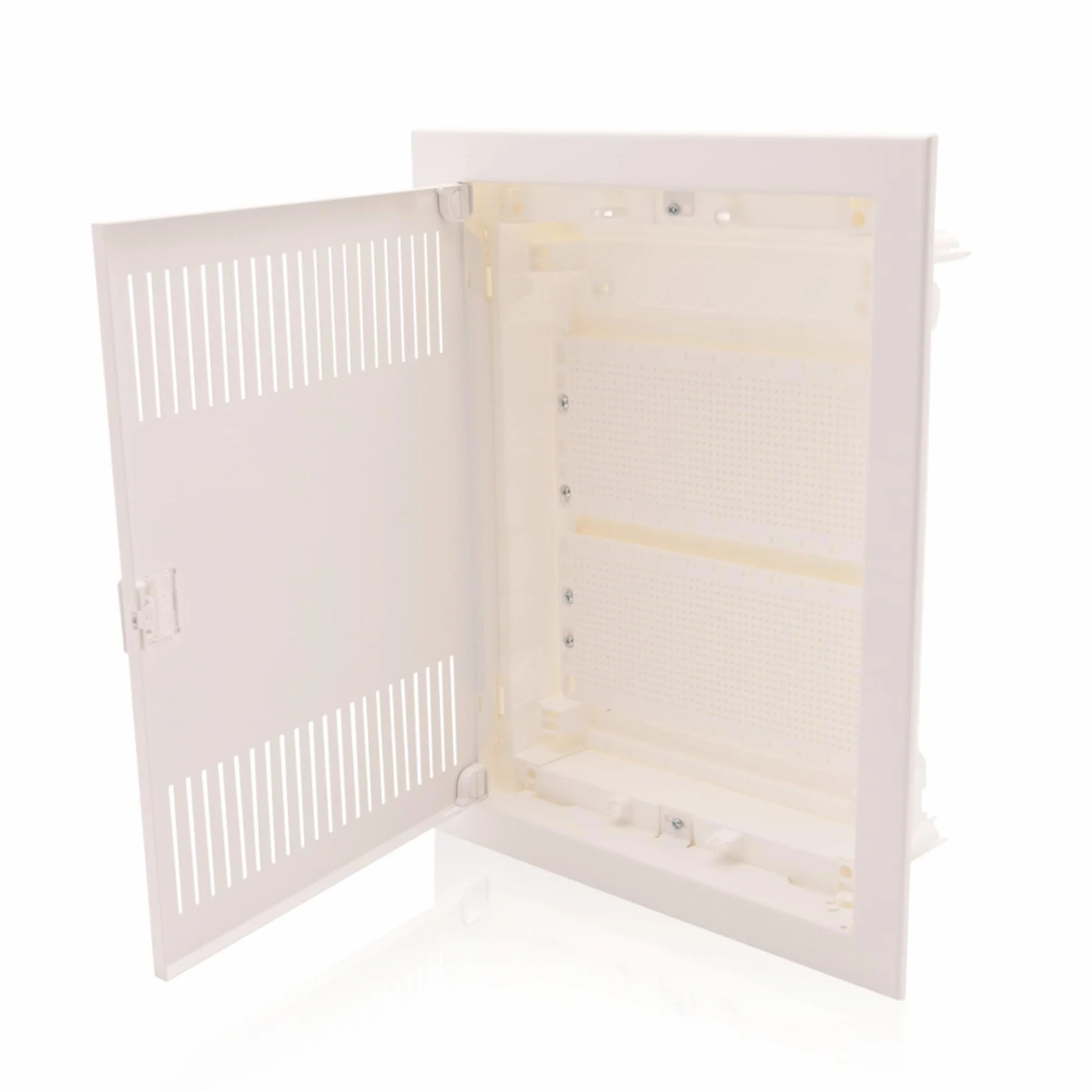 Intratec distribuidor de comunicación empotrado, IP40 – Distribuidor multimedia para hogar completamente conectado, serie DIXBOX-XT, armario para sistemas multimedia, 442 x 346 x 92 mm, blanco