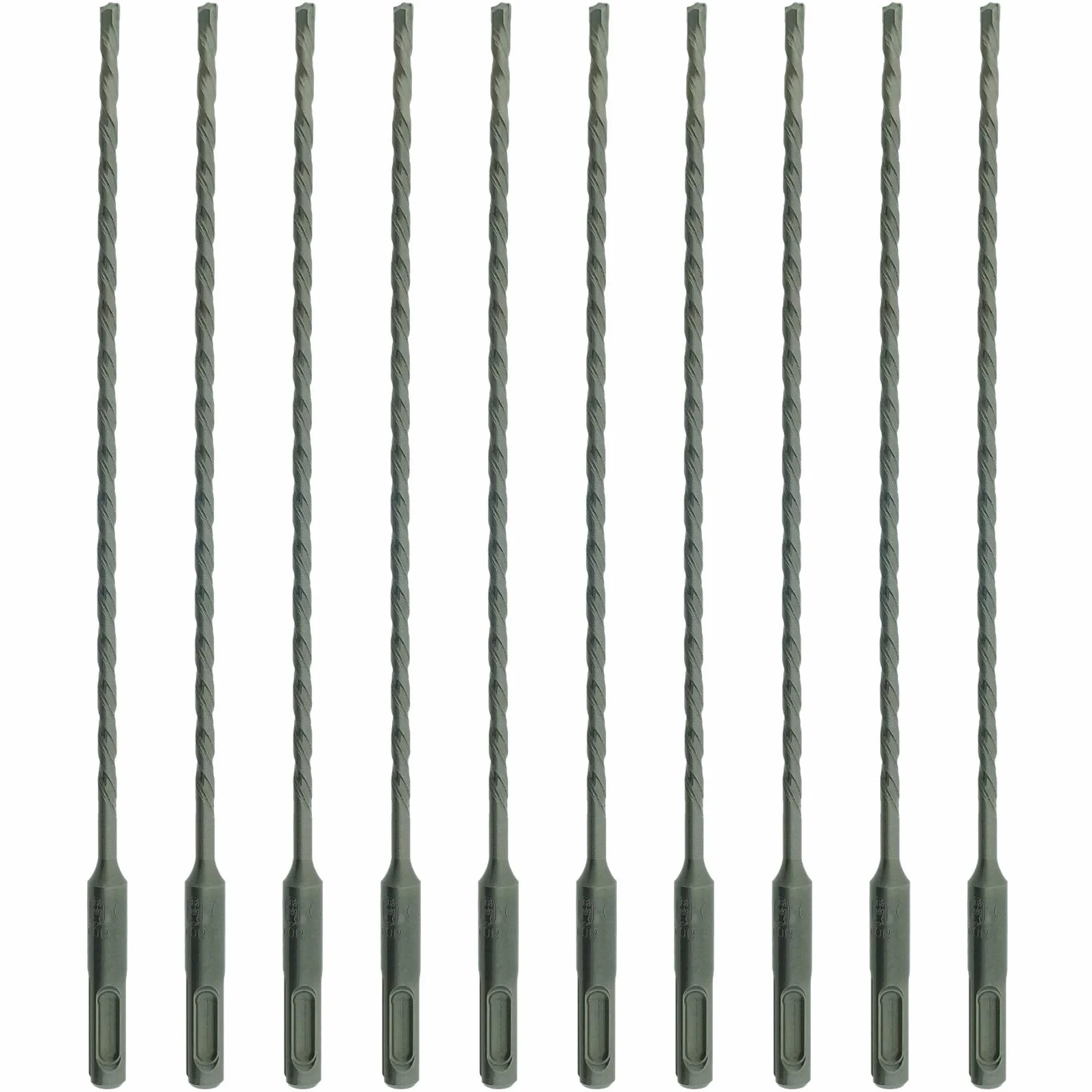 10 brocas SabreCut SDSB55_10 de 5,5 mm x 210 mm aprobadas por PGM SDS Plus para ladrillos de piedra y hormigón