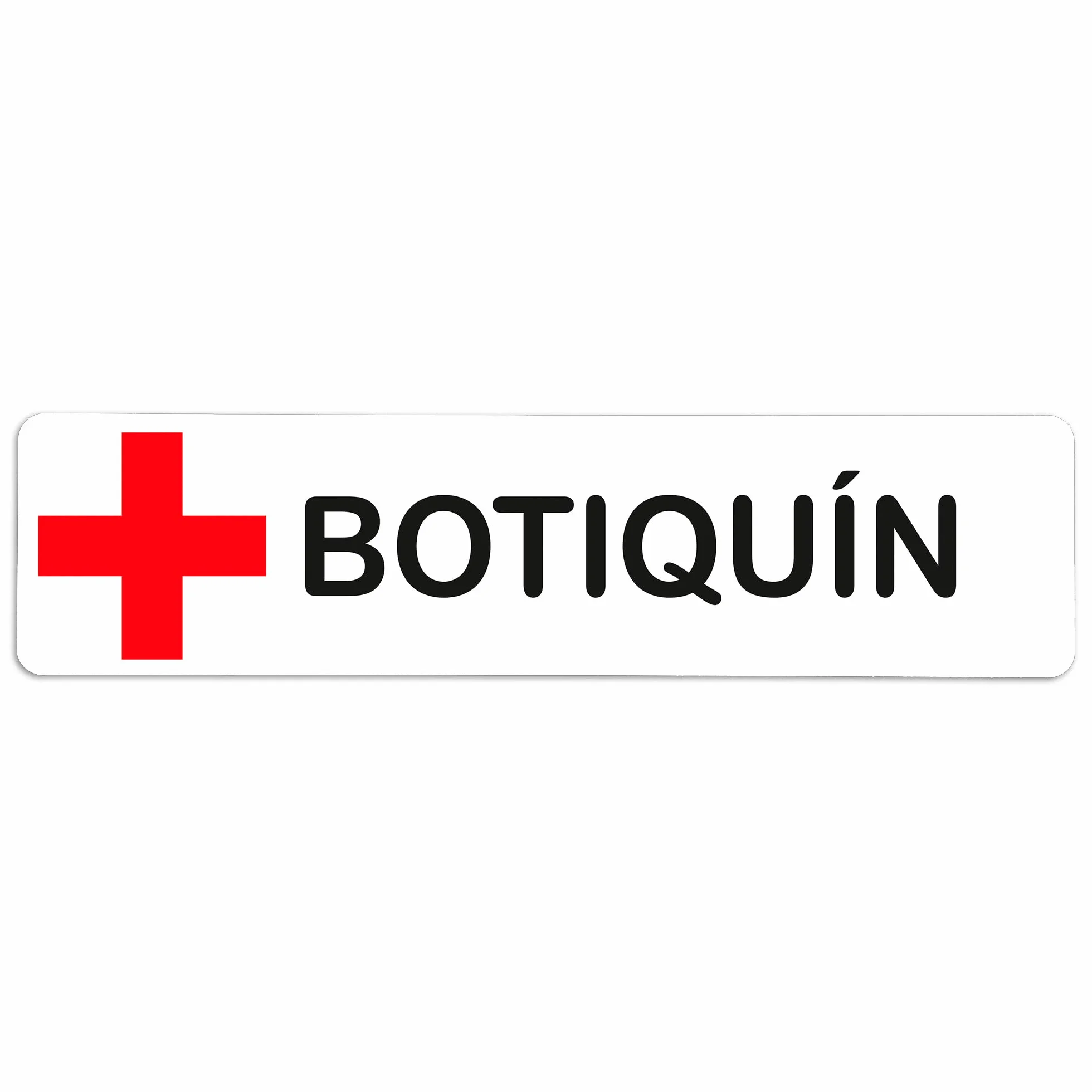 Adhesivo de Vinilo BOTIQUIN | Pegatina puerta de VINILO | Señal informativa | Cartel Puerta 200x50mm (2)