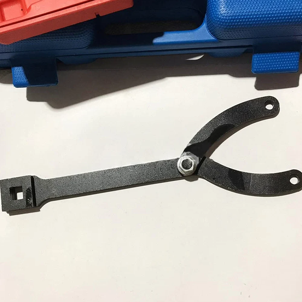 Juego de 15 llaves de cilindro variable, llave inglesa ajustable con pasadores variables, herramienta de soporte de polea de embrague y ventilador