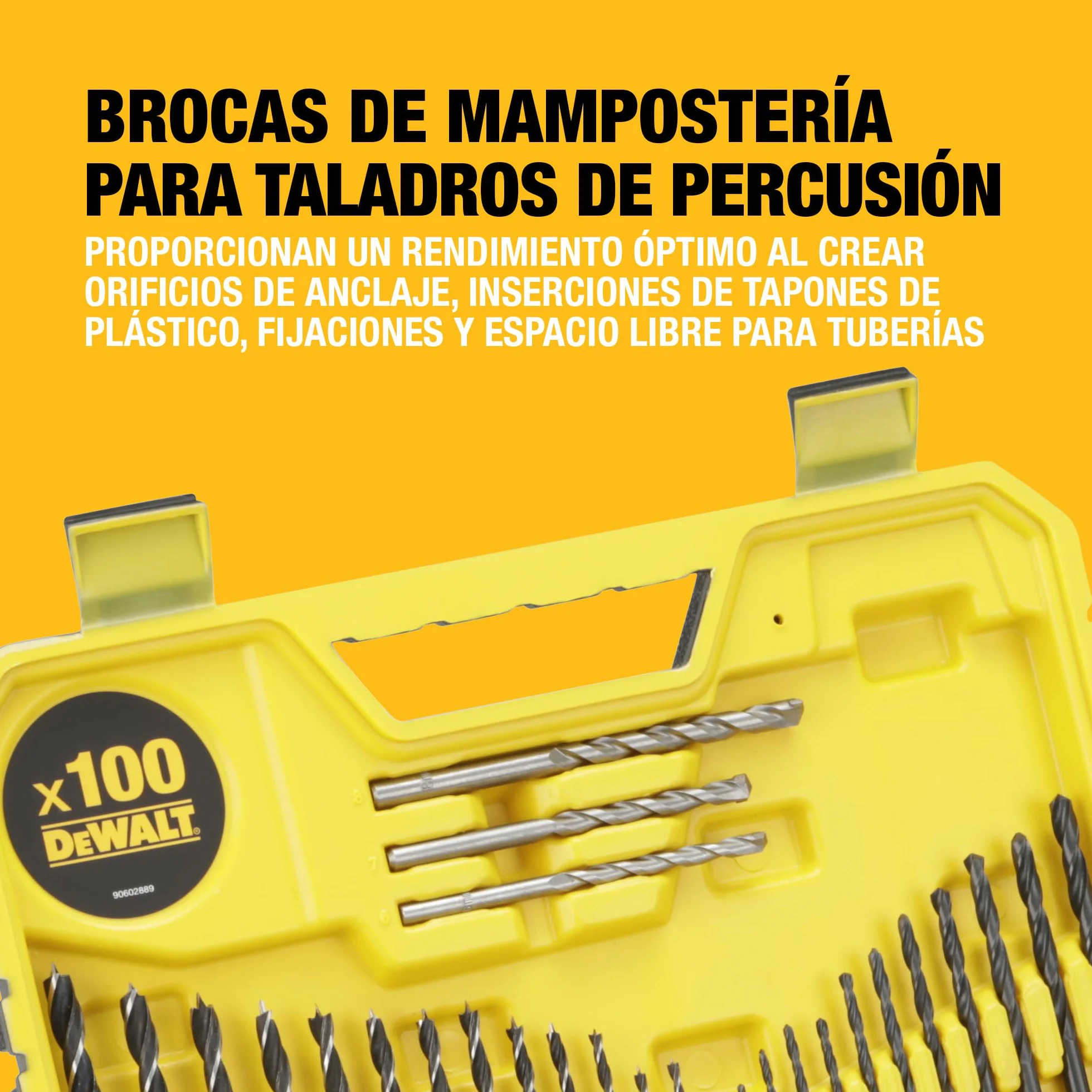 DEWALT - Juego de taladro mixto (100 piezas), DT71563-QZ