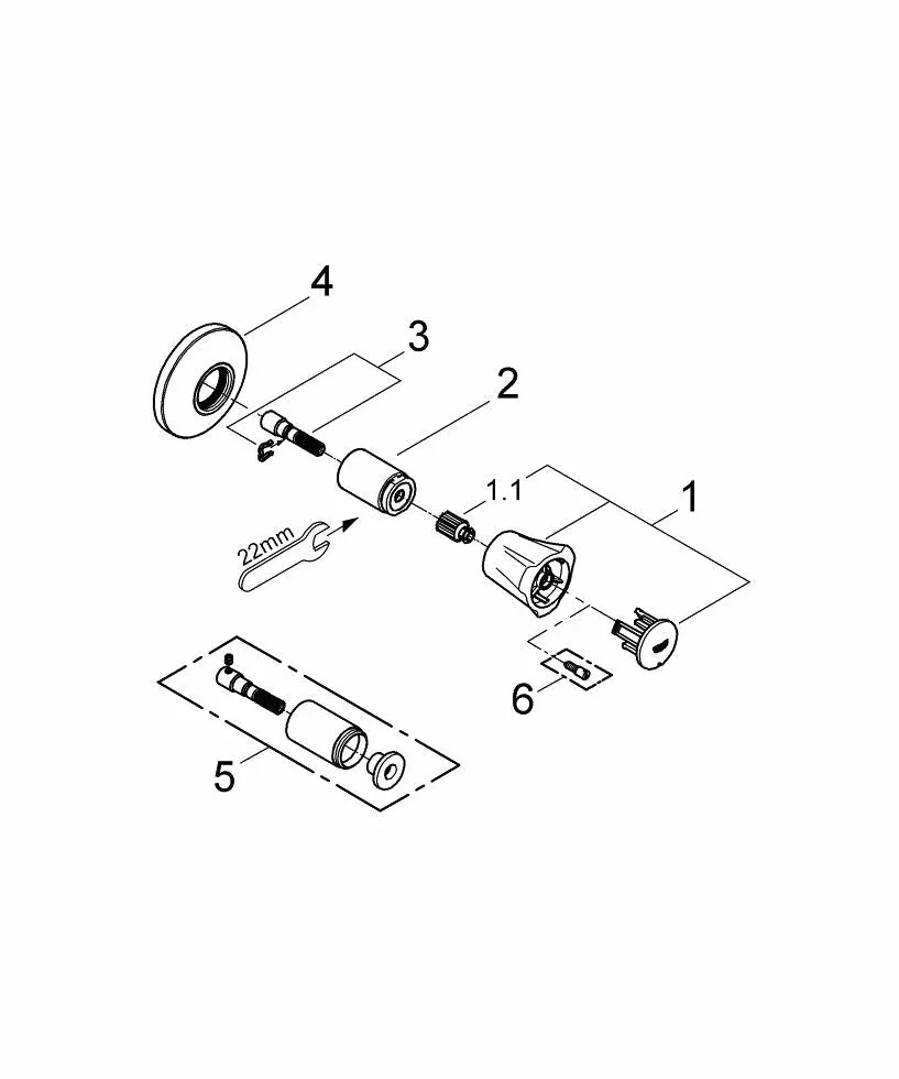 Grohe - Accesorio para baño, color: cromo Ref. 19855001