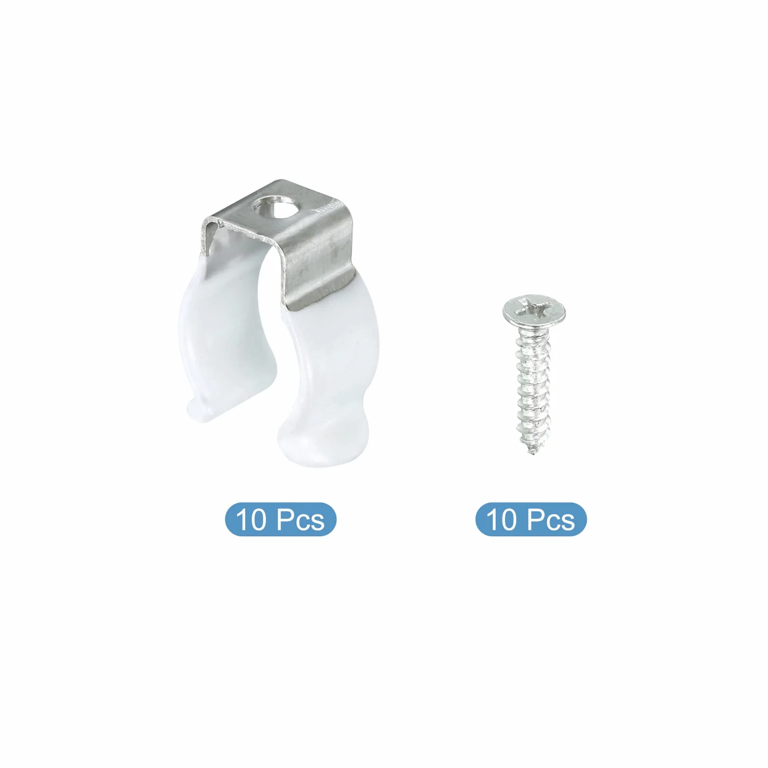 Sourcing Map 10 Piezas Soportes para Tubo Fluorescente T5, U Clips Acero Inoxidable