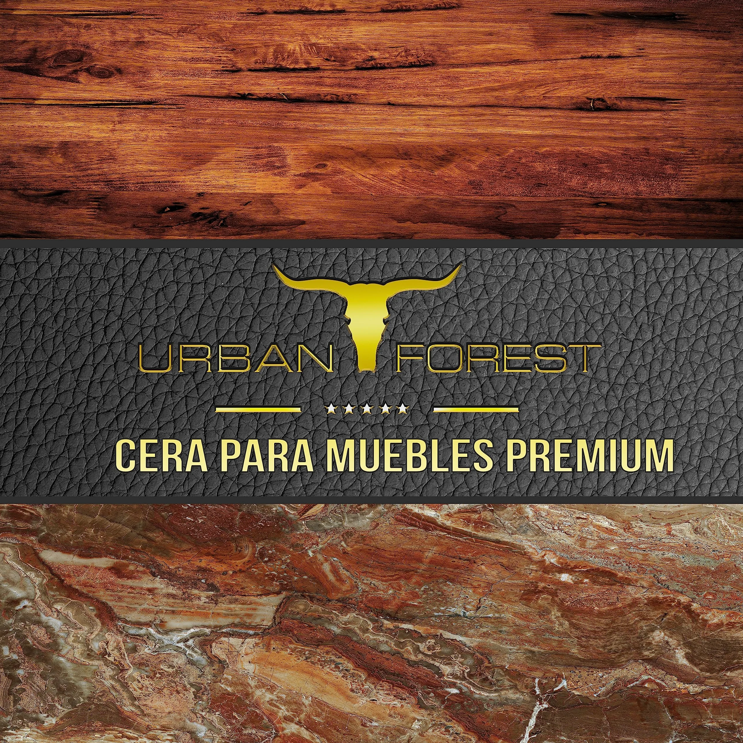 Cera para muebles incolora para el cuidado de muebles y protección de la madera | Cera para madera para el cuidado de la madera para muebles de madera | PREMIUM FURNITURE WAX de URBAN FOREST 500ml
