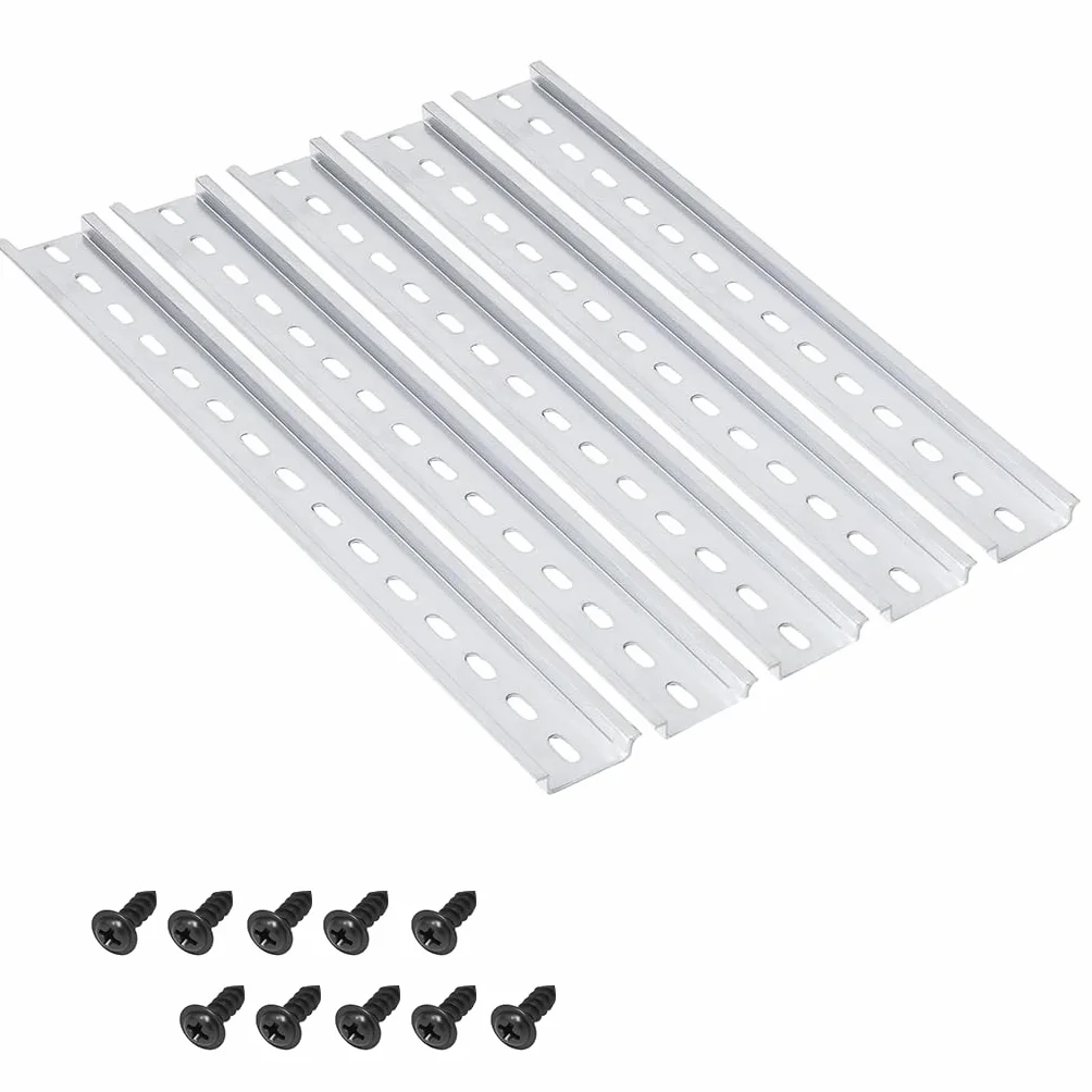 Riel de aluminio de 300 mm de largo, perfil en U para armario de distribución, riel de aluminio grueso con tornillos Phillips, riel metálico para armario empotrable, riel de fase