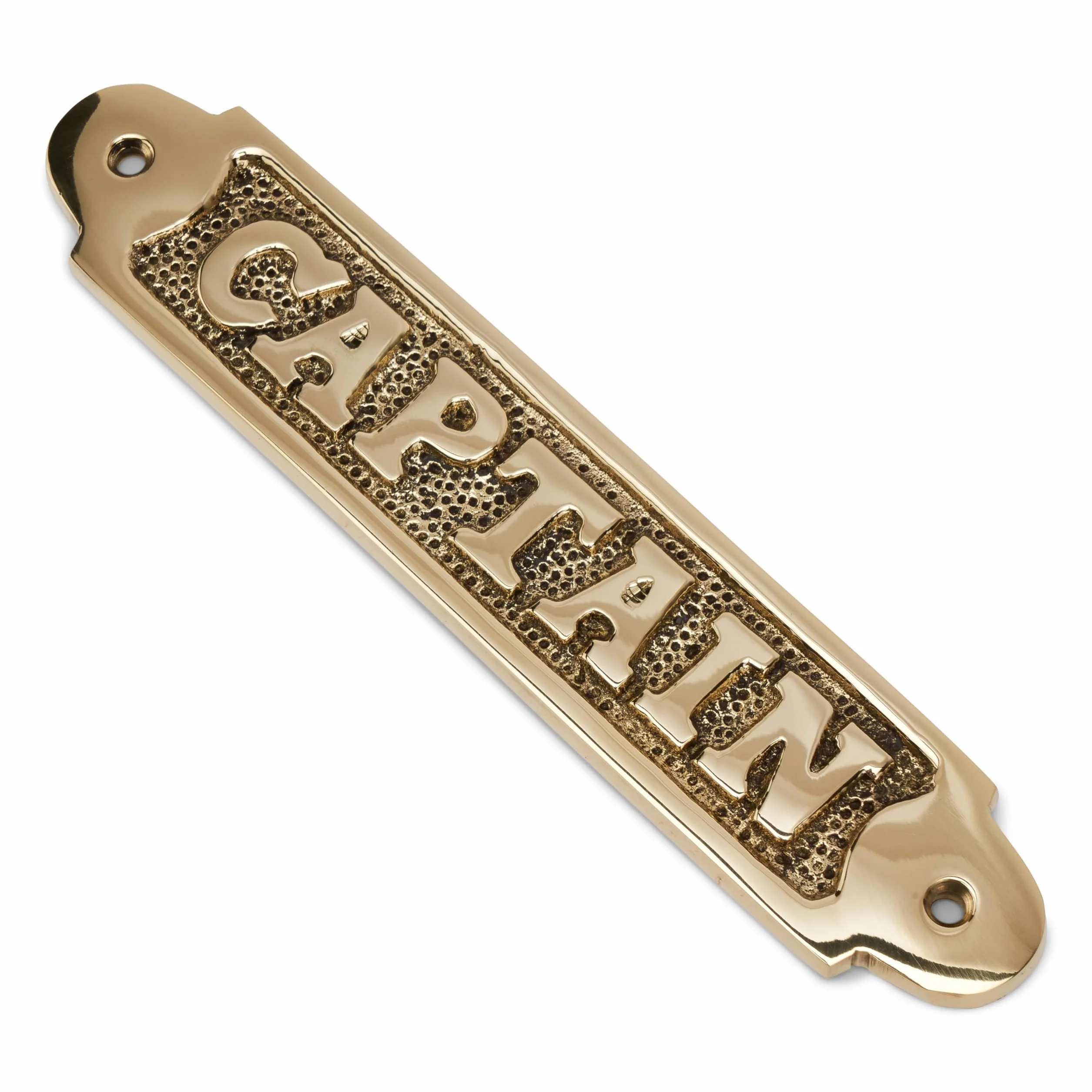 NKlaus 11758 - Placa para puerta (latón, 16 x 3,7 cm), diseño de capitán