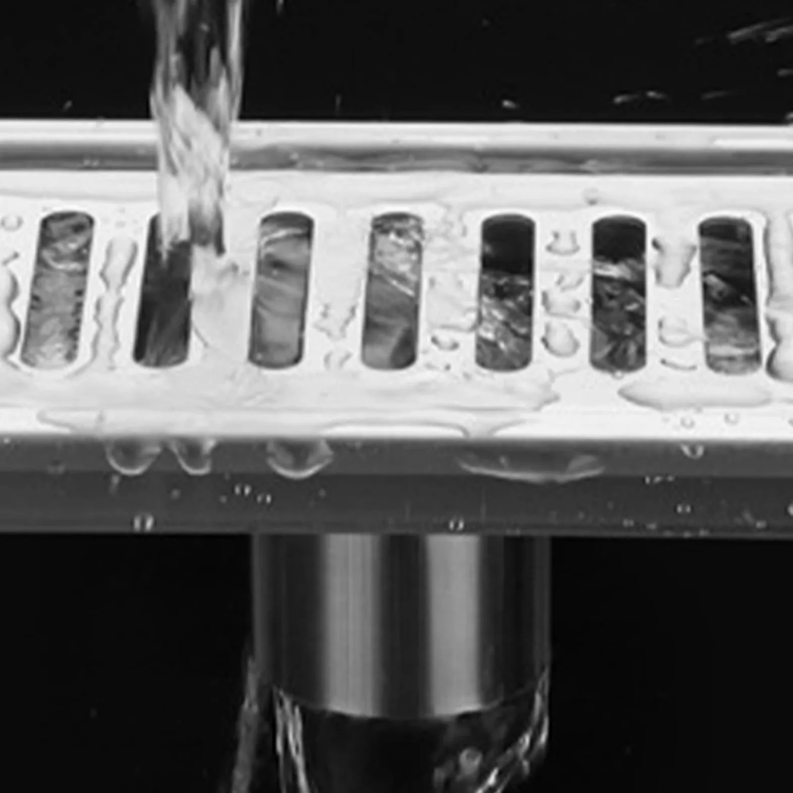 Tissting Desagüe de Ducha, 40cm Trampa para El Cabello Sumidero | Acero Inoxidable con Filtración Doble Sumidero Ducha Sifón y Filtro Desague Ducha para Baño,Cocina y Balcón(Side Drainage)