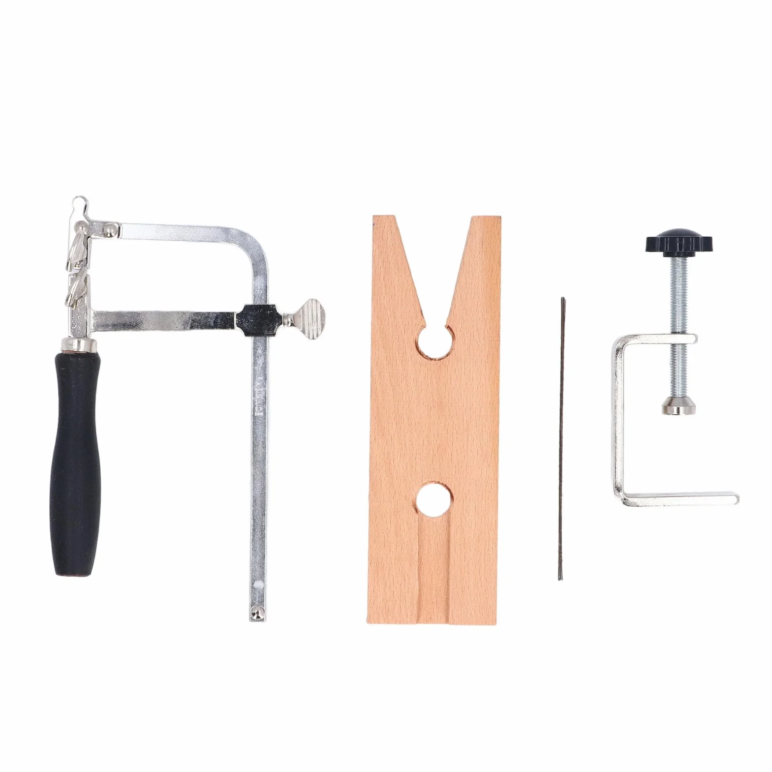 Kit de Sierra para Joyería 3 en 1 con Abrazadera VC, Abrazadera en C y 12 Cuchillas de Repuesto