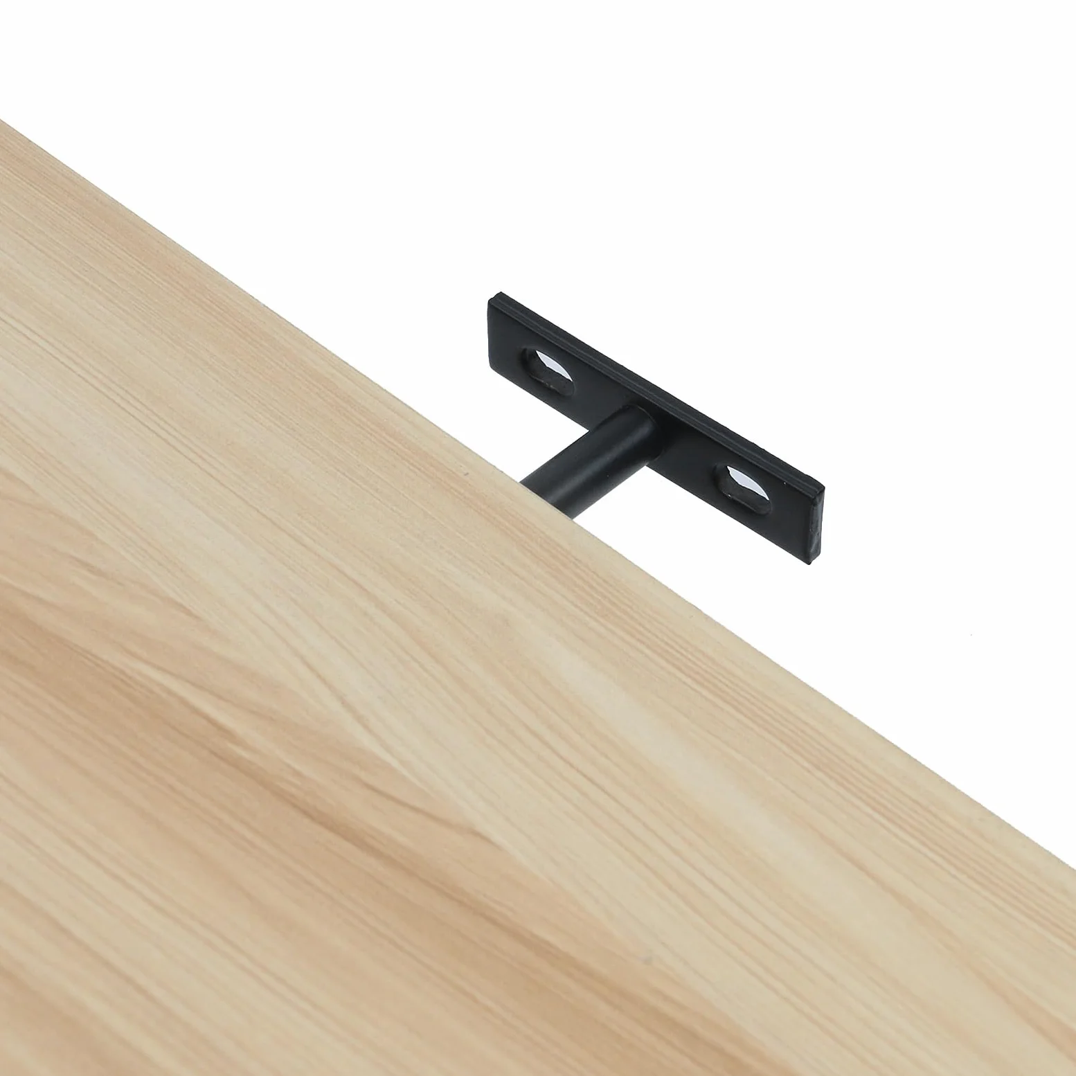 Antrader Soportes flotantes de acero sólido de 5 pulgadas, 6 soportes de estante ciego (grande) soporte de estante flotante oculto para estantes de madera flotantes, negro mate