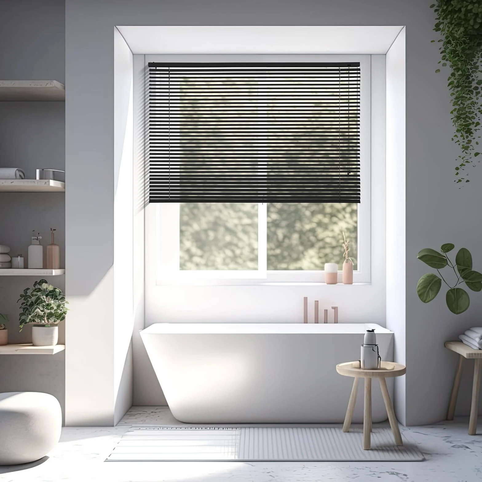 Sekey Klemmfix - Persiana para Ventanas sin Agujeros, láminas de Aluminio de 25 mm, con taladrar, Incluye Material de Montaje, persiana de Aluminio sin taladrar, 75 x 160 cm, Color Negro