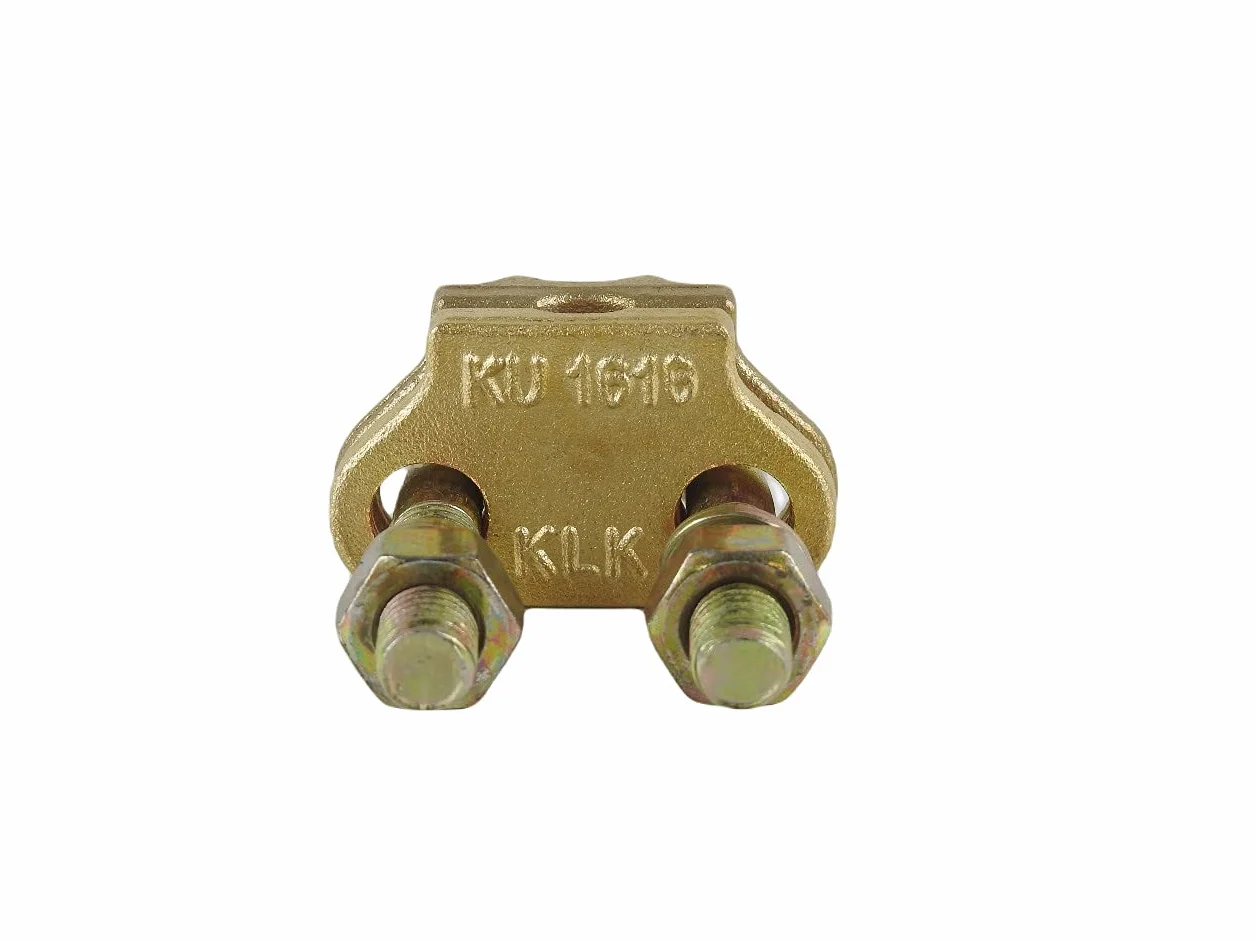 KLK - Grapa Para Toma De Tierra Unifilar Fabricada En Cobre. Válida Para Picas De Tierra De Hasta 15 mm De Diámetro. Tornillería De Acero Inoxidable. Modelo KU-1616