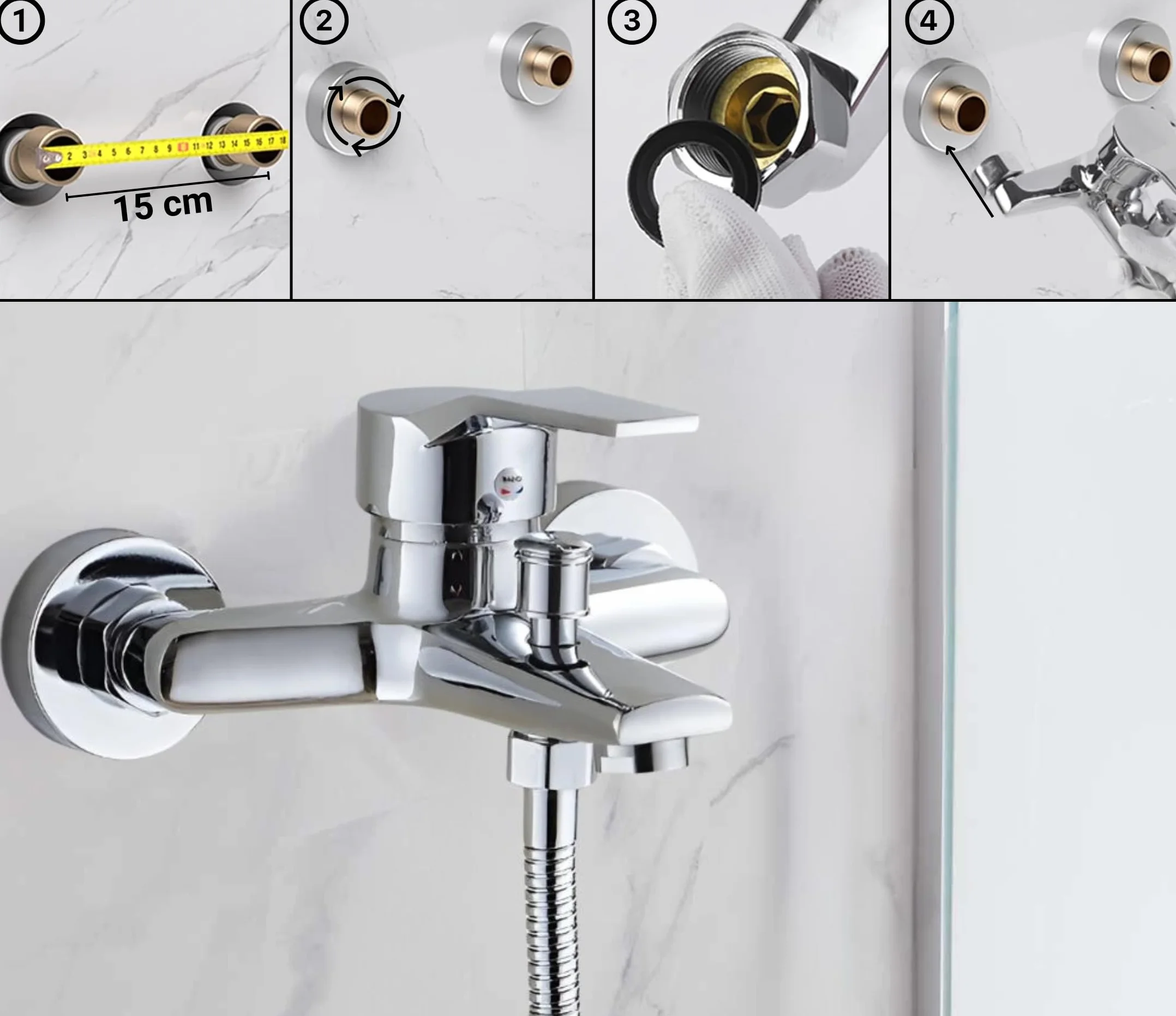 Grifo BAÑERA - GRifo DUCHA - GRIfo de ducha - GRIFo bañera y ducha - GRIFo de bañera - monomnado Ducha