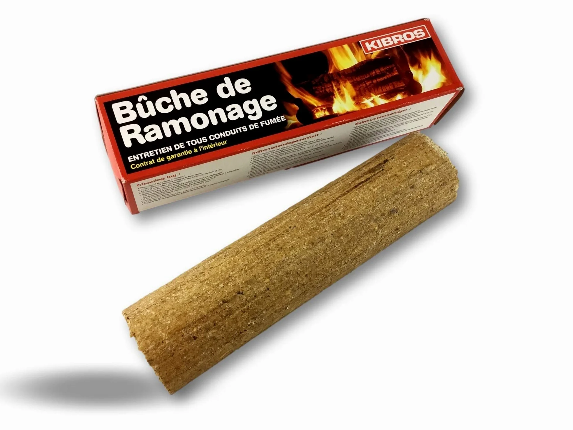 Lote de 3 leños químicos para deshollinar | Chimeneas, Insertos, Estufas, calderas, hogares Abiertos | Compatible con Todos los conductos de Humo | Eficacia Total en 15 días | Kibros 4BUCH2x3