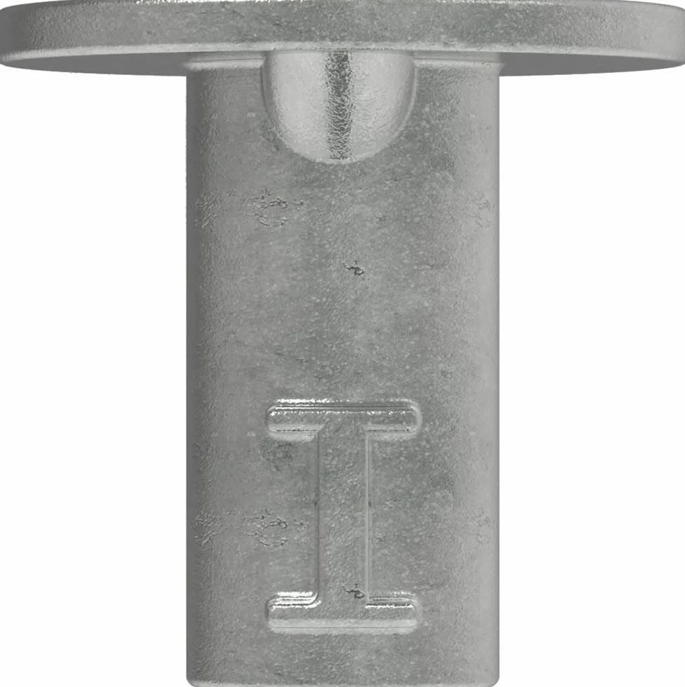 Fenau | Vaina de anclaje al suelo, Ø 33,7 mm, empalme para suelo, de fundición maleable, galvanizada en caliente, incl. tornillos