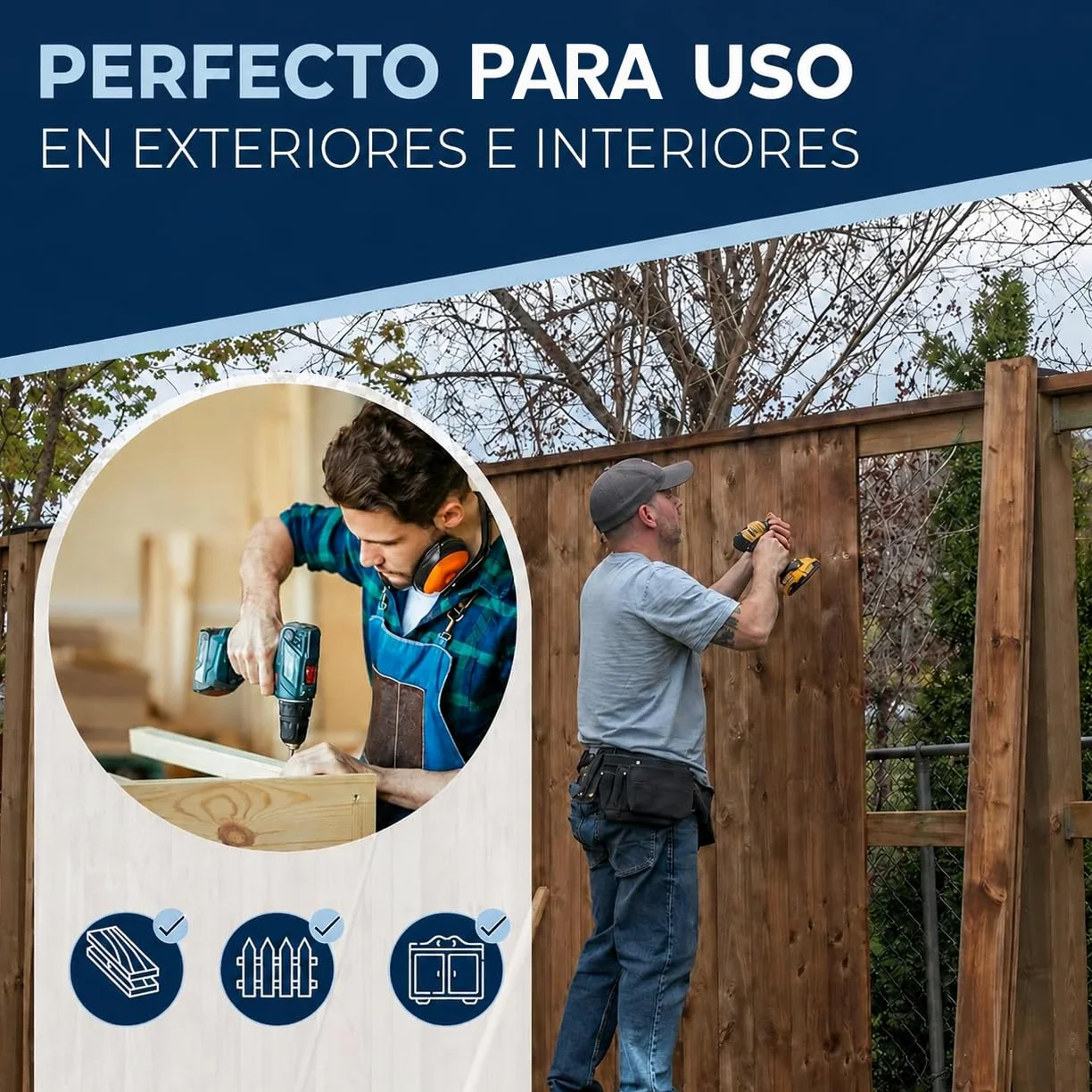 Tornillos para madera de acero inoxidable A2 cabeza avellanada Torx TX40 – Rosca parcial – 10x220 mm – 100 unidades – Tornillos universales para madera