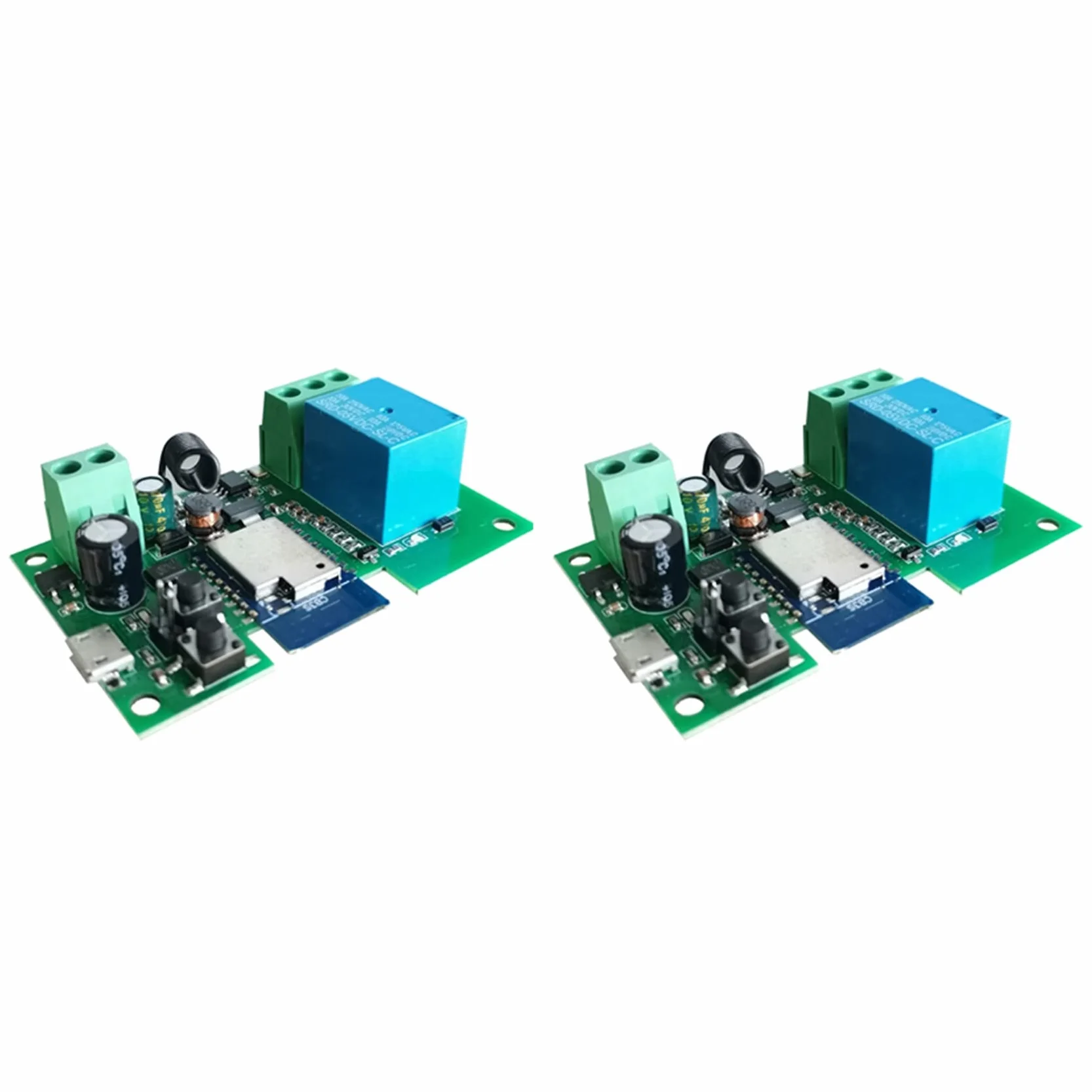 2 relés WiFi Tuya Smart Life App de 12 V, módulo de interruptor, mando a distancia, temporizador, autobloqueo, funciona con casa, control de 2 vías