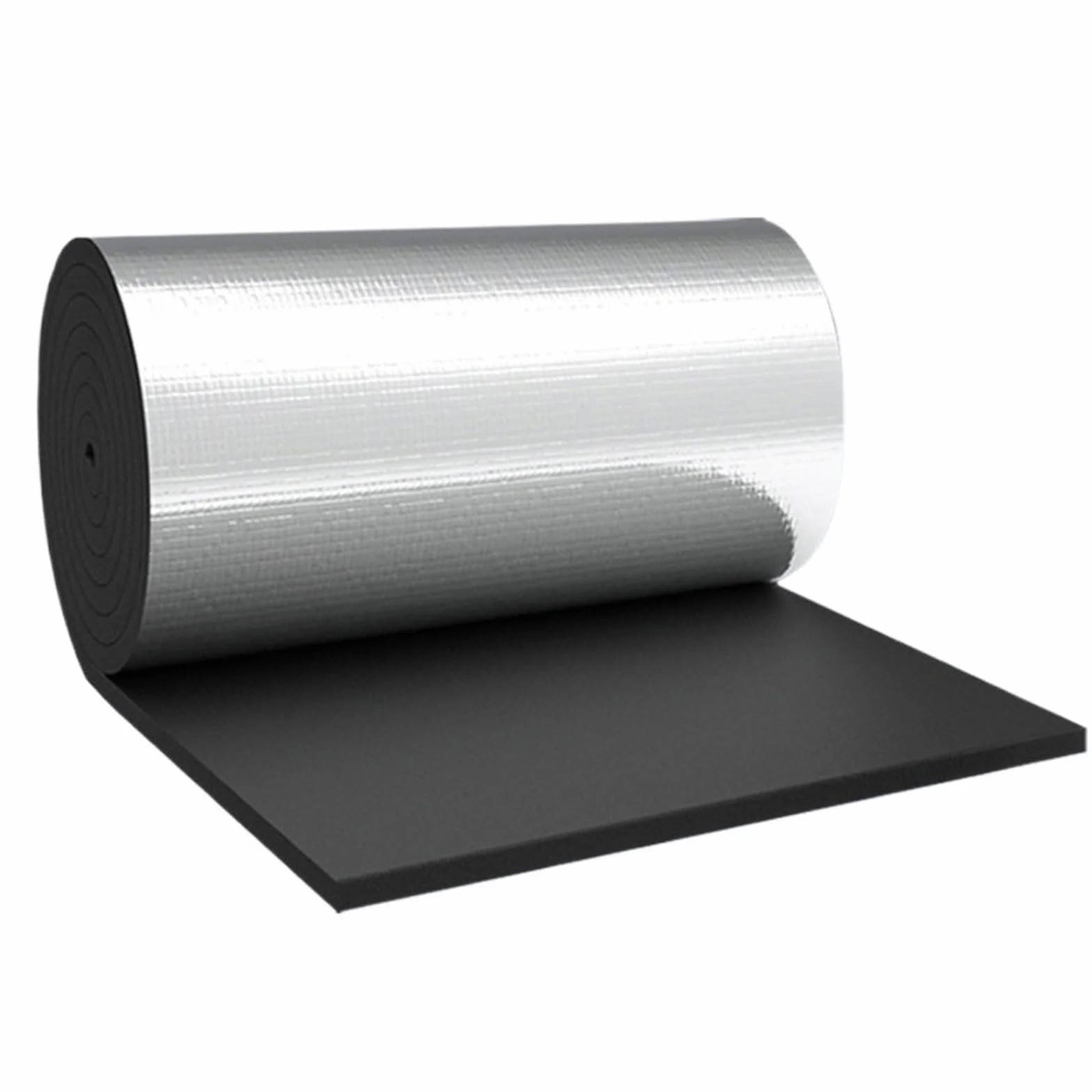 Aislante Térmico Autoadhesivo 5 mm Aluminio Espuma Ignífugo Insonorización para Paredes Interiores, Radiadores