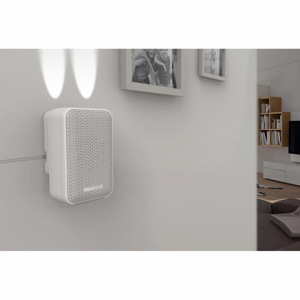 Honeywell Home Timbre con cable DW313S Serie 3 con luz LED (blanco)