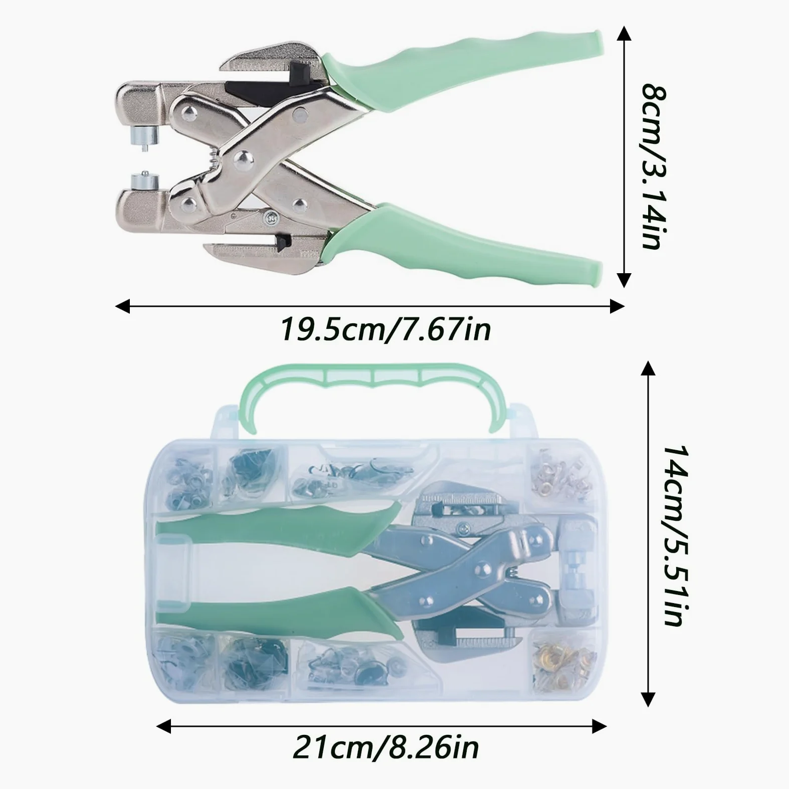 Juego Alicates Ojales 160 Piezas Alicates para Ojales Ojales Metal Kit Herramientas para Ojales 3 Mm y 5 Mm Alicates para Ojales con Ojales para Lonas para Zapatos Bolsos Cuero Ropa Manualidades Diy