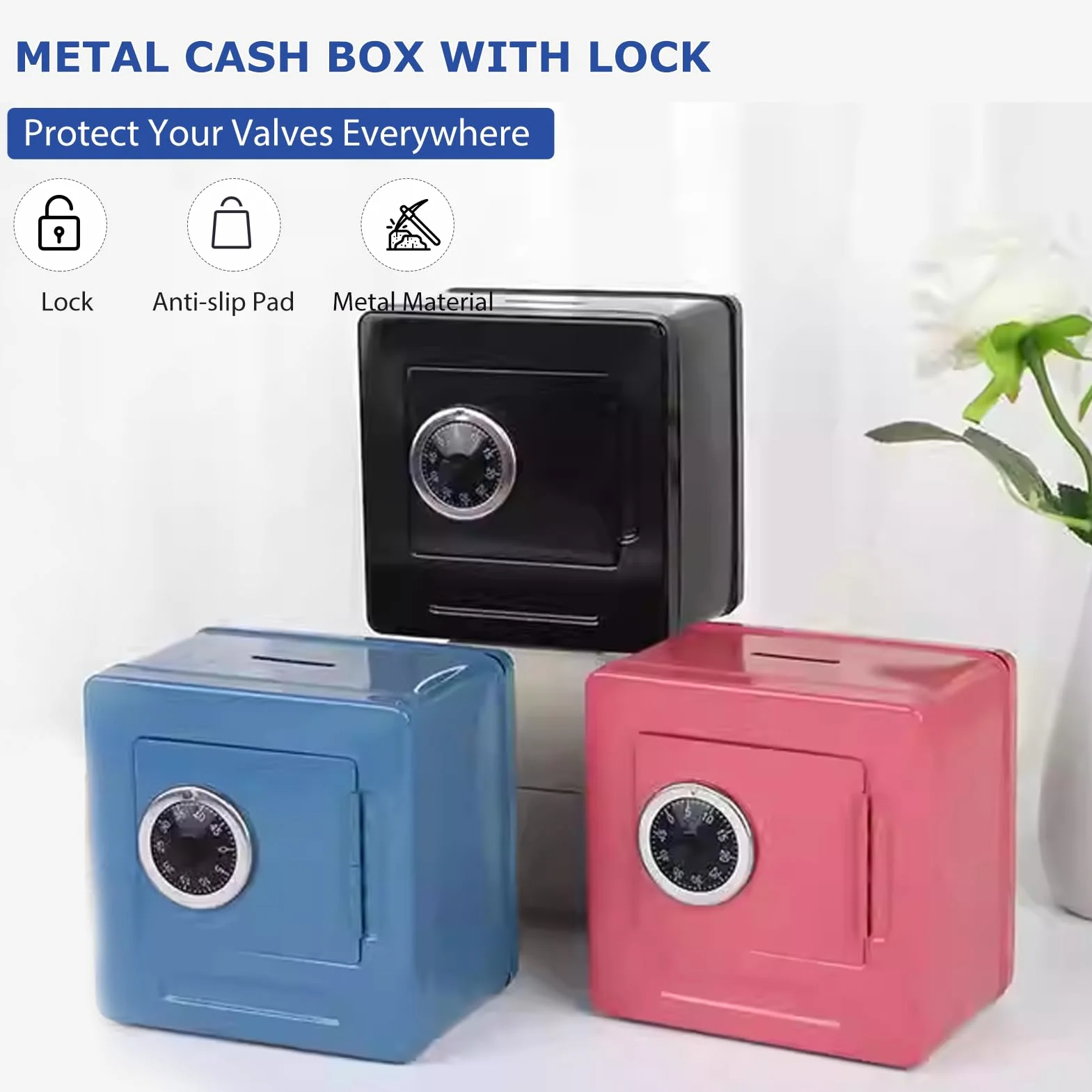 Caja Fuerte de Metal Electrónica con Cerradura y Código para Seguridad del Hogar