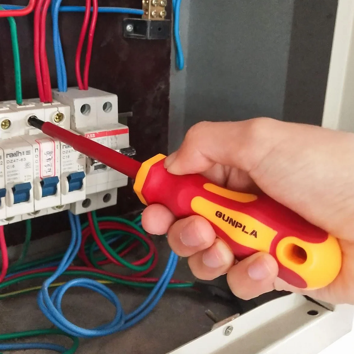 Juego de 11 Destornilladores Aislados 1000V y Buscapolos Aprobado por la VDE Destronilladores para Electricistas Planos y PH