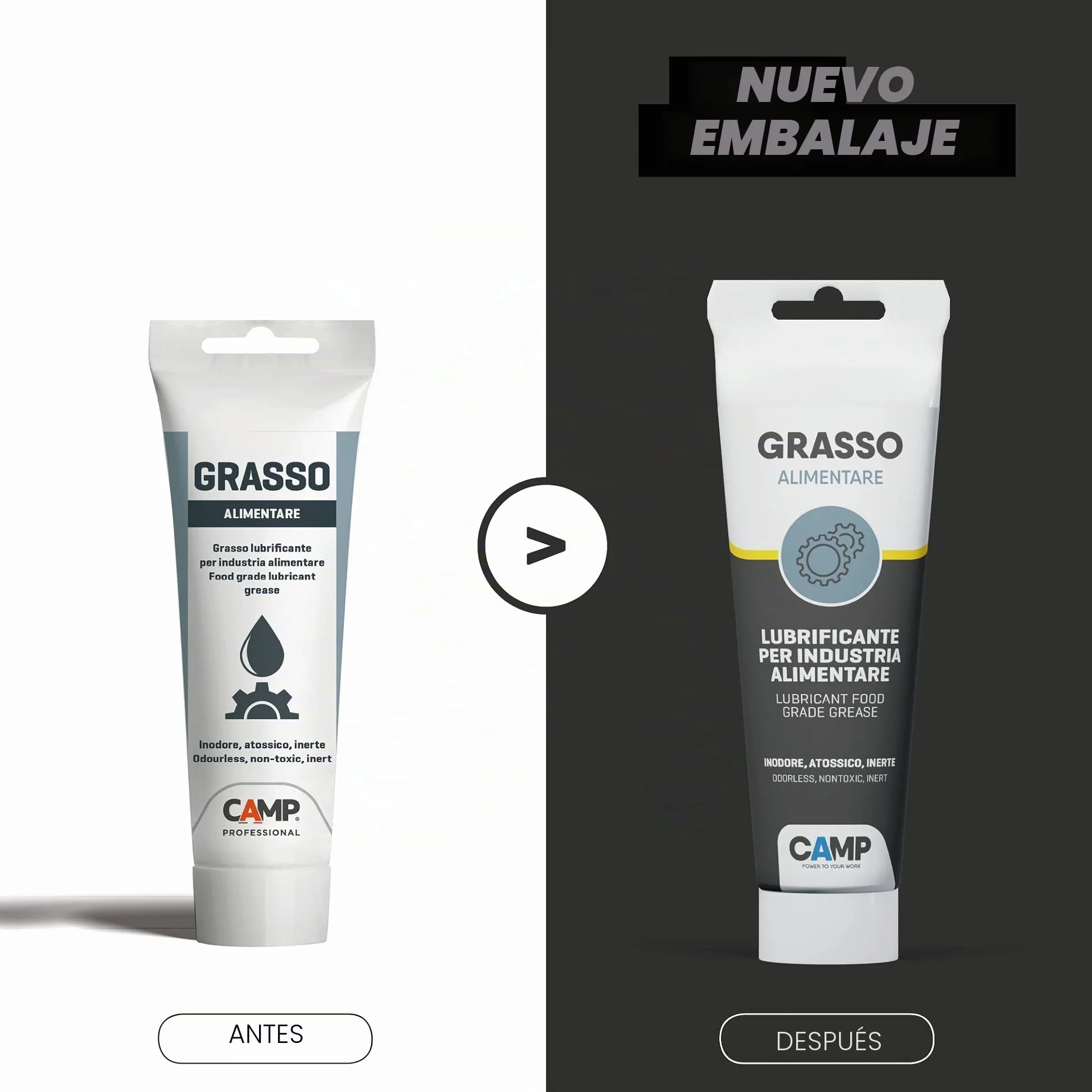 Camp Grasso Alimentare, Grasa de los Alimentos Lubricante, y No Tóxica, Lubrica y Protege las Máquinas de Procesamiento de Alimentos, 150 Ml