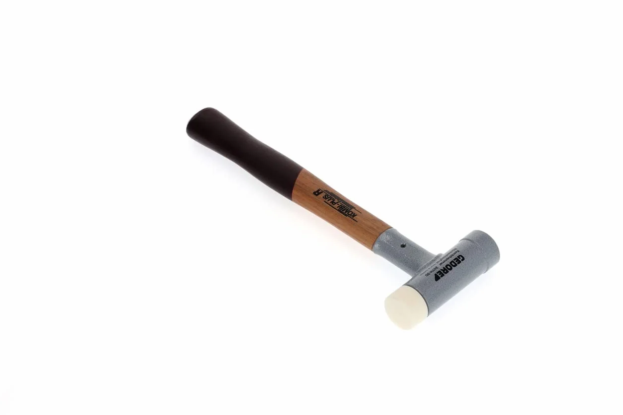 GEDORE Martillo KOMBI-PLUS R, Con empuñadura de madera, Martillo blando/universal, 30 mm de diámetro, Sin rebote, Mango de madera de pacana, 247 H-30
