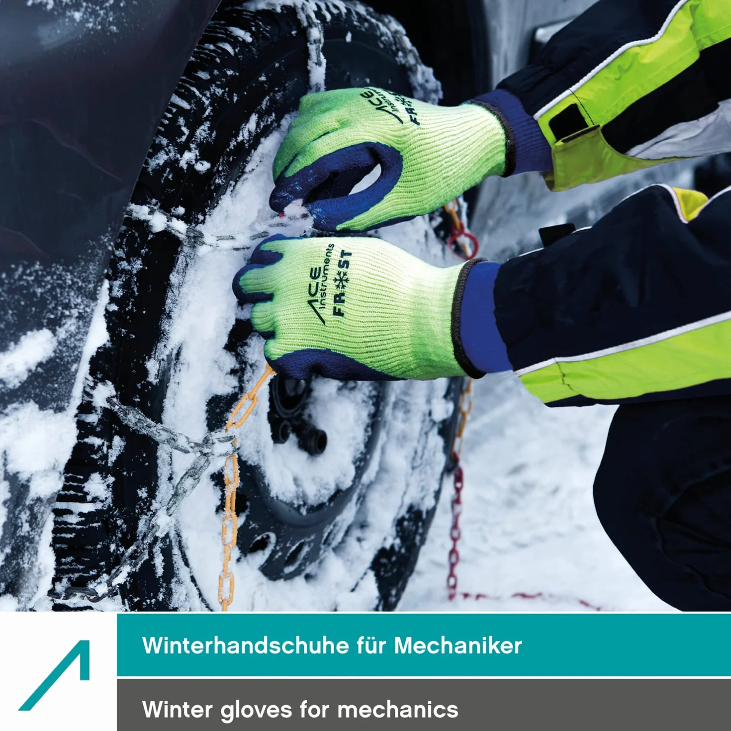 ACE Guantes trabajo invierno Frost EN388/511 L protección térmica antideslizante agarre