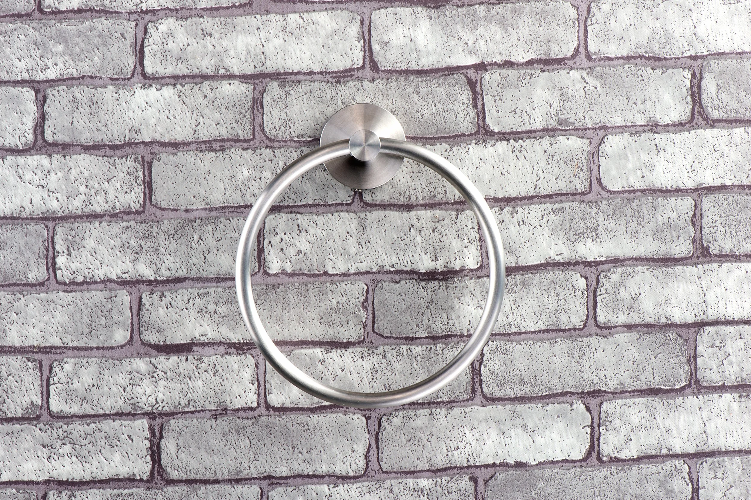Toallero de acero inoxidable cepillado para cuarto de baño Soporte de baño Gancho de toalla Anillo