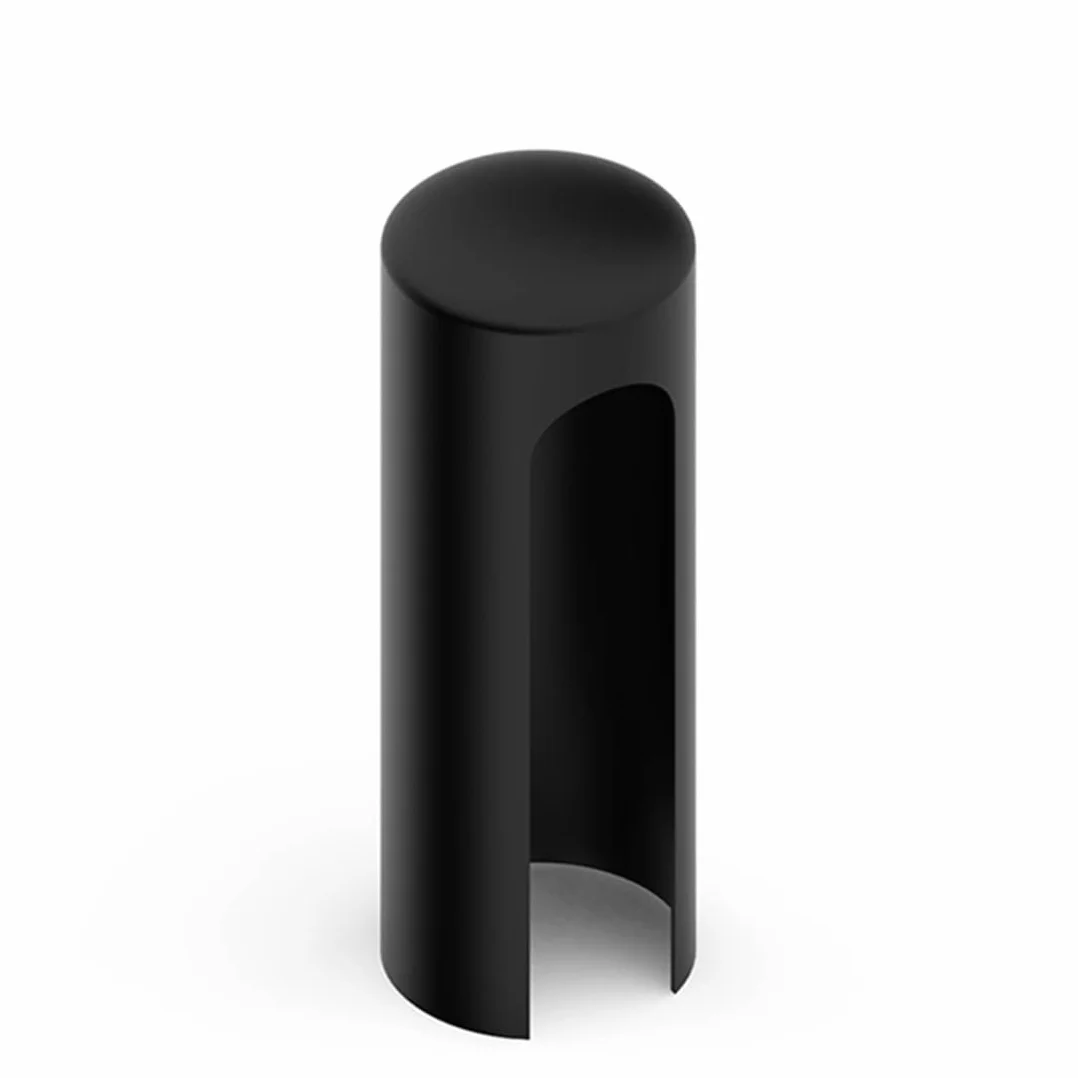 4 casquillos para puerta de 20 mm de diámetro, de plástico, color negro